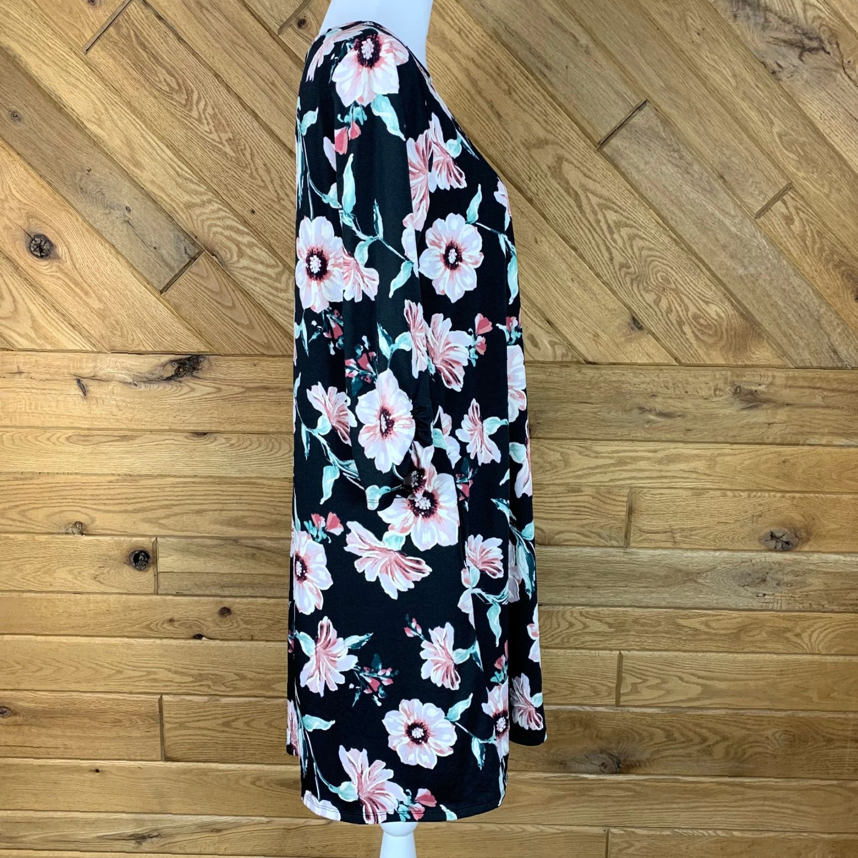 Apt. 9 APT.9 Womens Dress Blouson Short Multicolor Floral Print Round Neck Pullover Casual M Womens Size M / US 6-8 / IT 42-44 - 4 Thumbnail