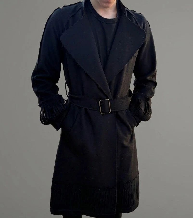 Yves Saint Laurent Archive YSL Yves Saint Laurent Black Deconstructed Wool Coat Size US M / EU 48-50 / 2 - 1 Thumbnail