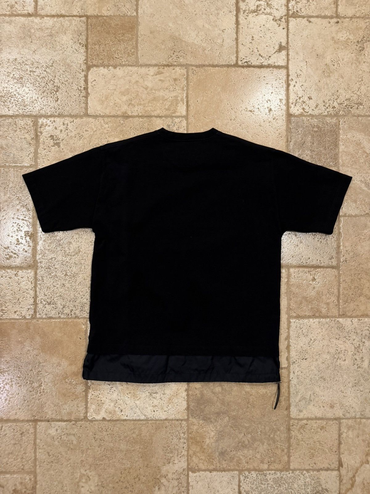Prada Prada Jersey & Re-Nylon Logo Black T-Shirt Size US L / EU 52-54 / 3 - 8 Thumbnail