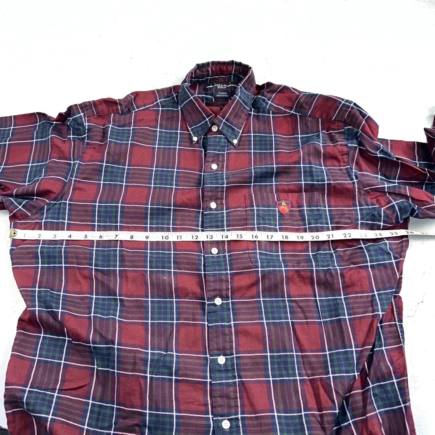 Polo Ralph Lauren Vintage Polo Ralph Lauren Shirt Mens Large Red Blue Plaid Tilden Golf Crest Size US L / EU 52-54 / 3 - 5 Thumbnail