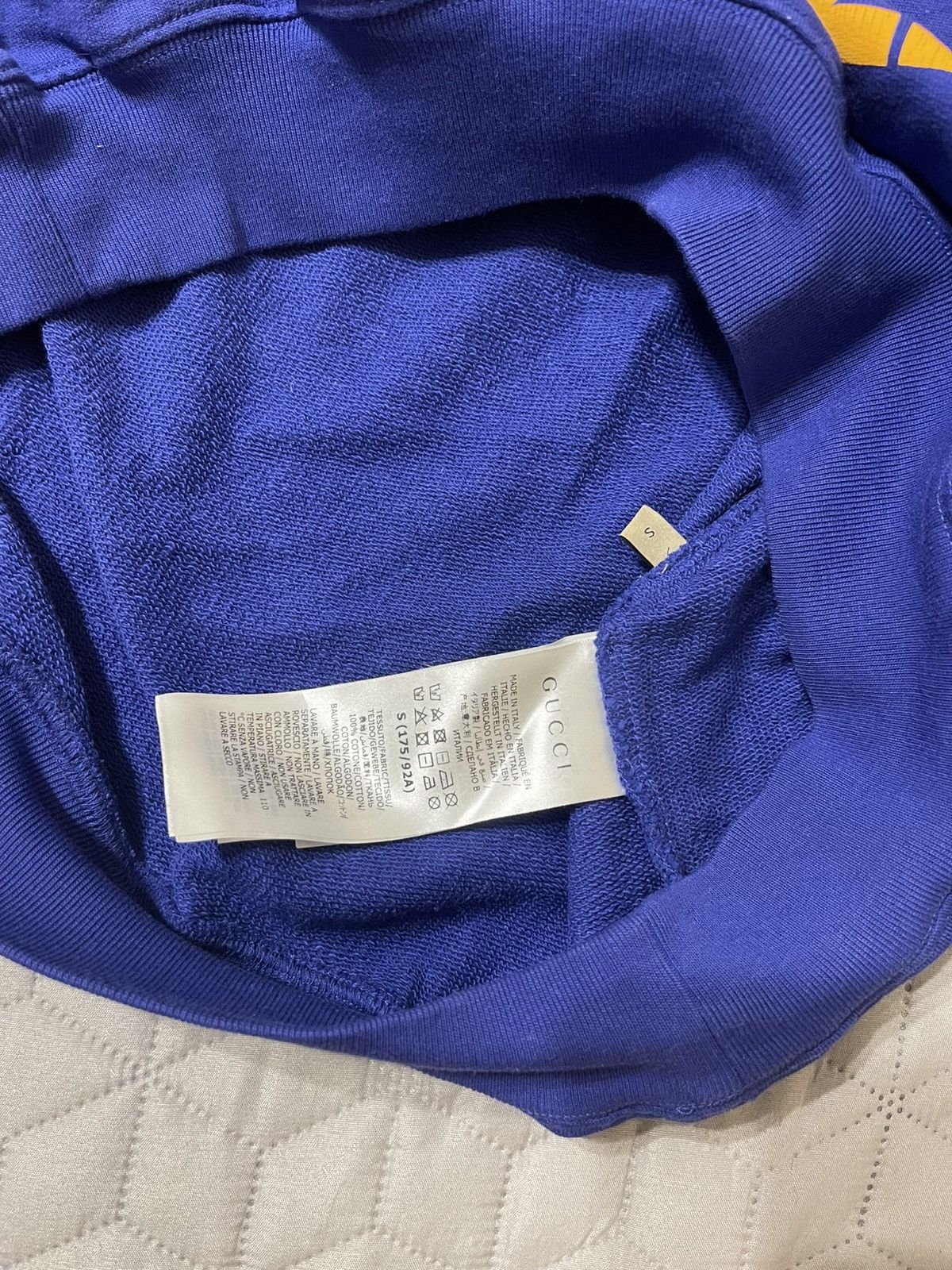 Gucci HOODIE SWEATSHIRT LIGHT FELTED COTTON JERSEY MARINO Size S / US 4 / IT 40 - 9 Thumbnail