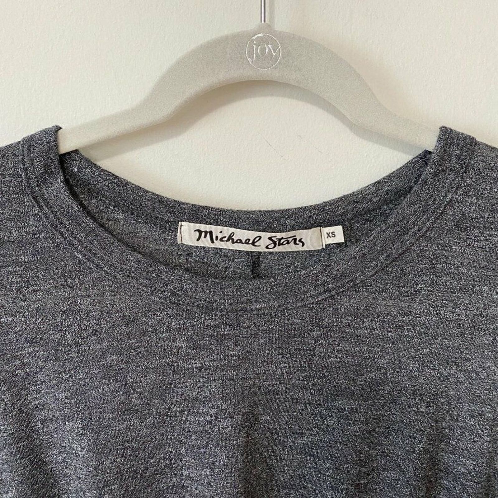 Michael Stars Michael Stars Short Sleeve Gray Knotted Front T-shirt XS Size XS / US 0-2 / IT 36-38 - 5 Thumbnail