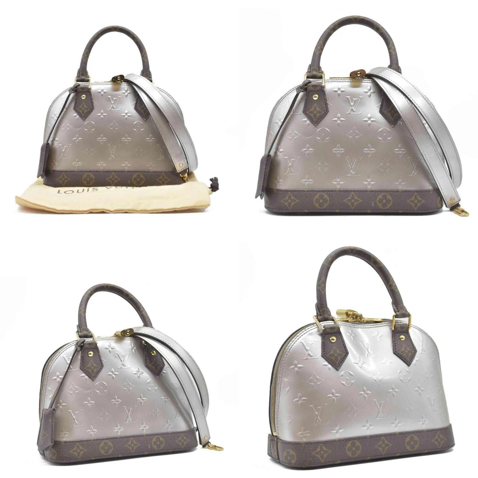 Louis Vuitton $1940 Louis Vuitton Vernis Monogram Alma BB Taupe Metallise Size ONE SIZE - 2 Thumbnail