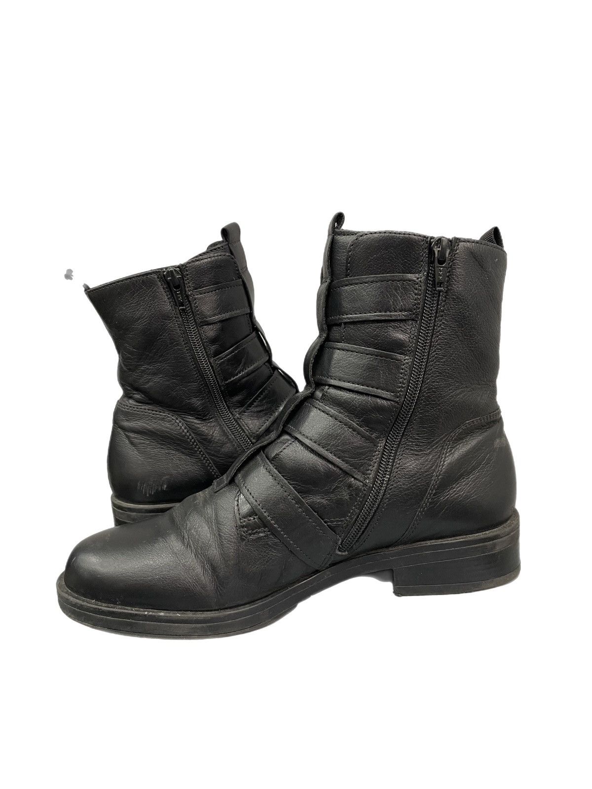 Hedi Slimane Belted margiela style Leather Buckle Combat Boots Gothic Size US 7.5 / EU 40-41 - 10 Thumbnail