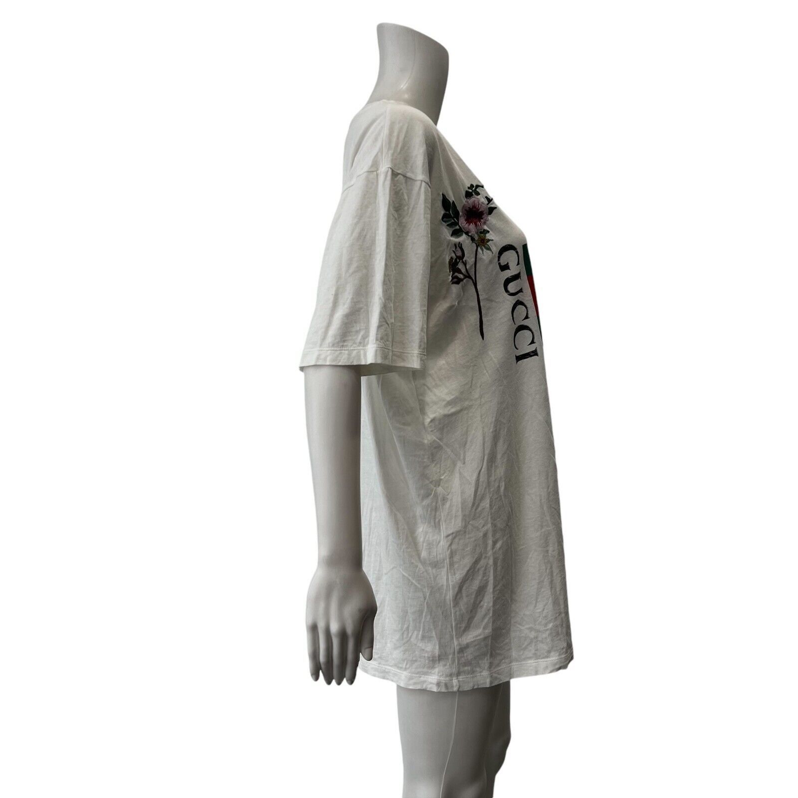 Gucci $785 Floral Embroidered Distressed Graphic Print T-Shirt Size L / US 10 / IT 46 - 8 Thumbnail