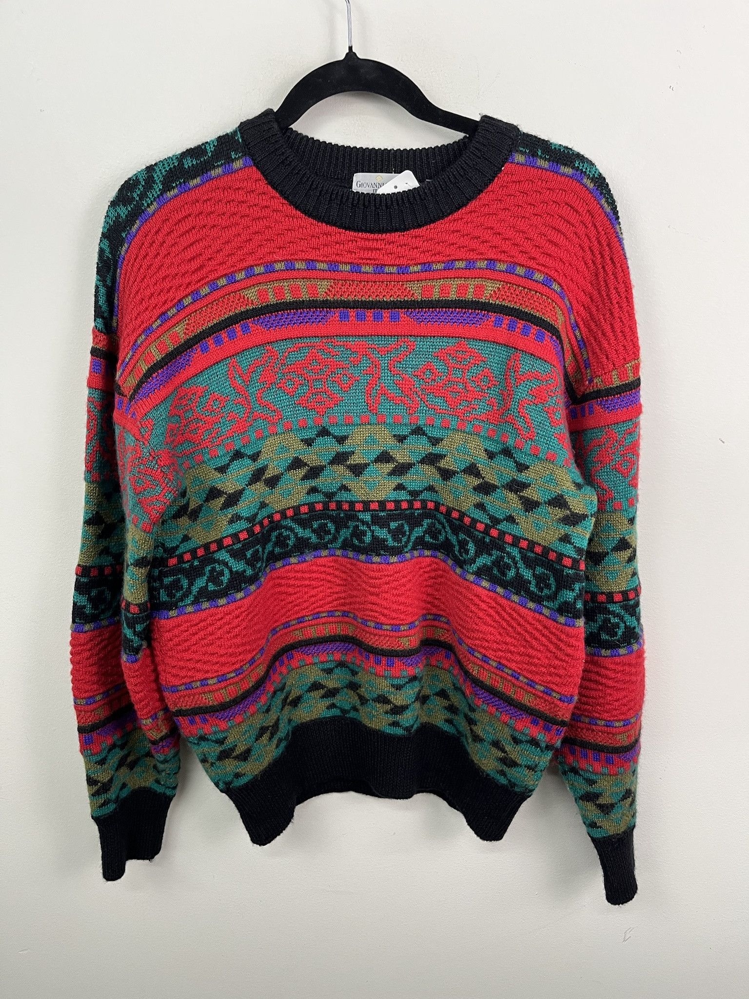 Coogi Vintage Sweater 1990s Giovanni Uomo Coogi Style 3D Knit Sweater Size S Size US S / EU 44-46 / 1 - 1 Thumbnail