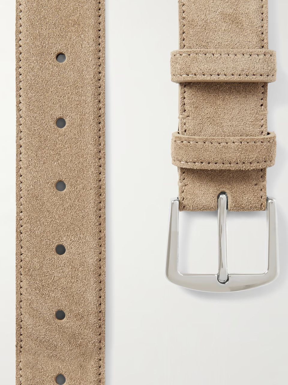 Loro Piana o1w1db10725 Size: 110 / Basic Suede Belt in Light Beige Size 44 - 2 Thumbnail