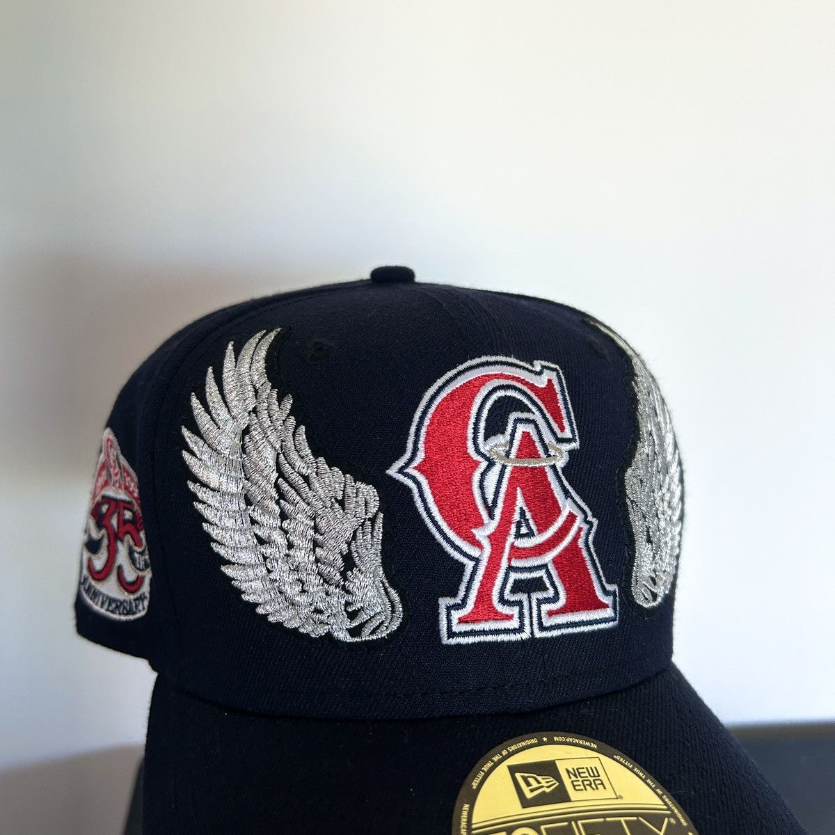 New Era *7 3/8* 1-of-1 NEW ERA California Angels Hand-Sewn Fitted Size ONE SIZE - 3 Thumbnail