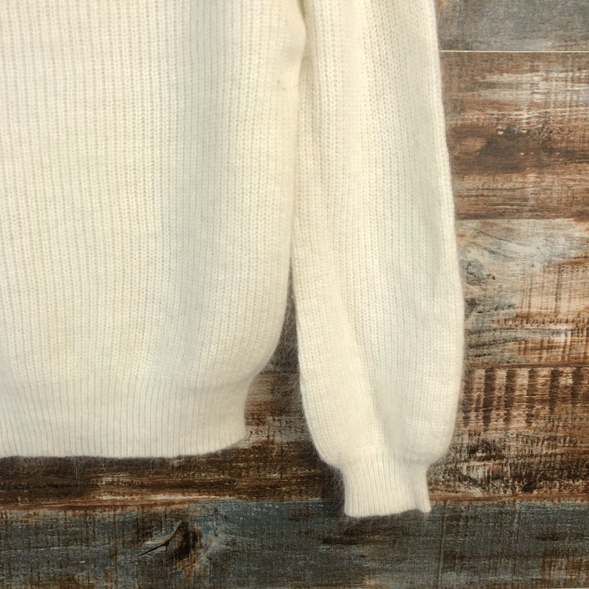Homespun Knitwear × Japanese Brand DLL Je Chichi White mohair shaggy Knitwear #C043 Size M / US 6-8 / IT 42-44 - 8 Thumbnail