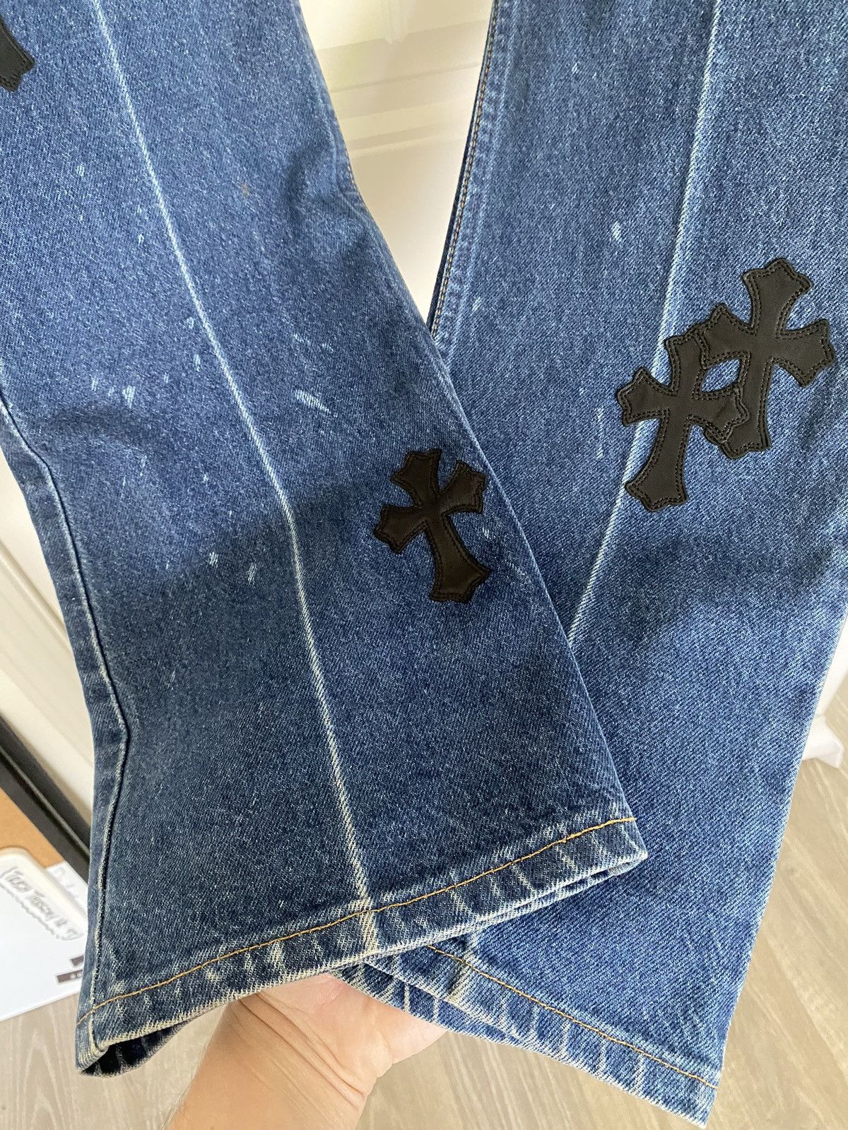 Chrome Hearts Chrome Hearts Levi’s 517 70’s Cross Patch Blue Jeans Size US 30 / EU 46 - 11 Thumbnail
