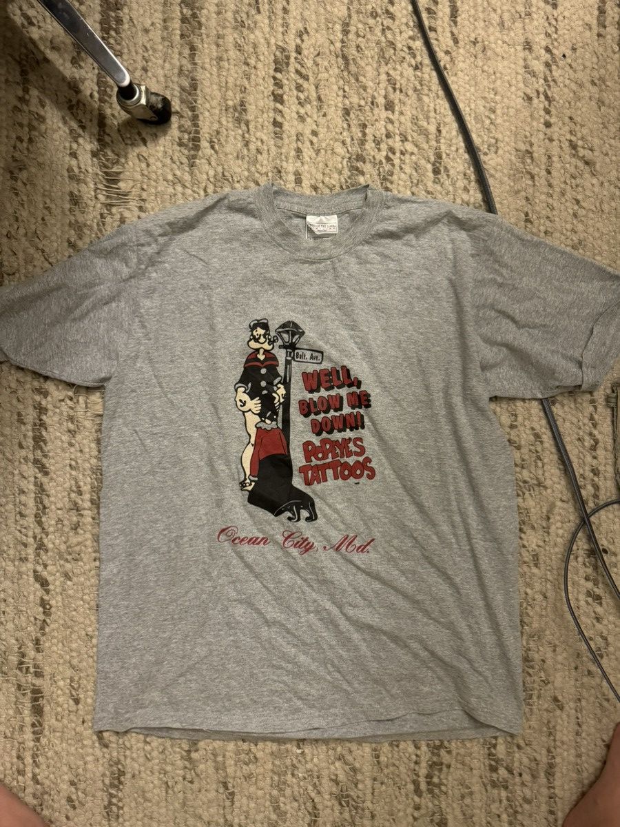 image of Vintage Popeye Sex Tee in Grey, Men's (Size XL)