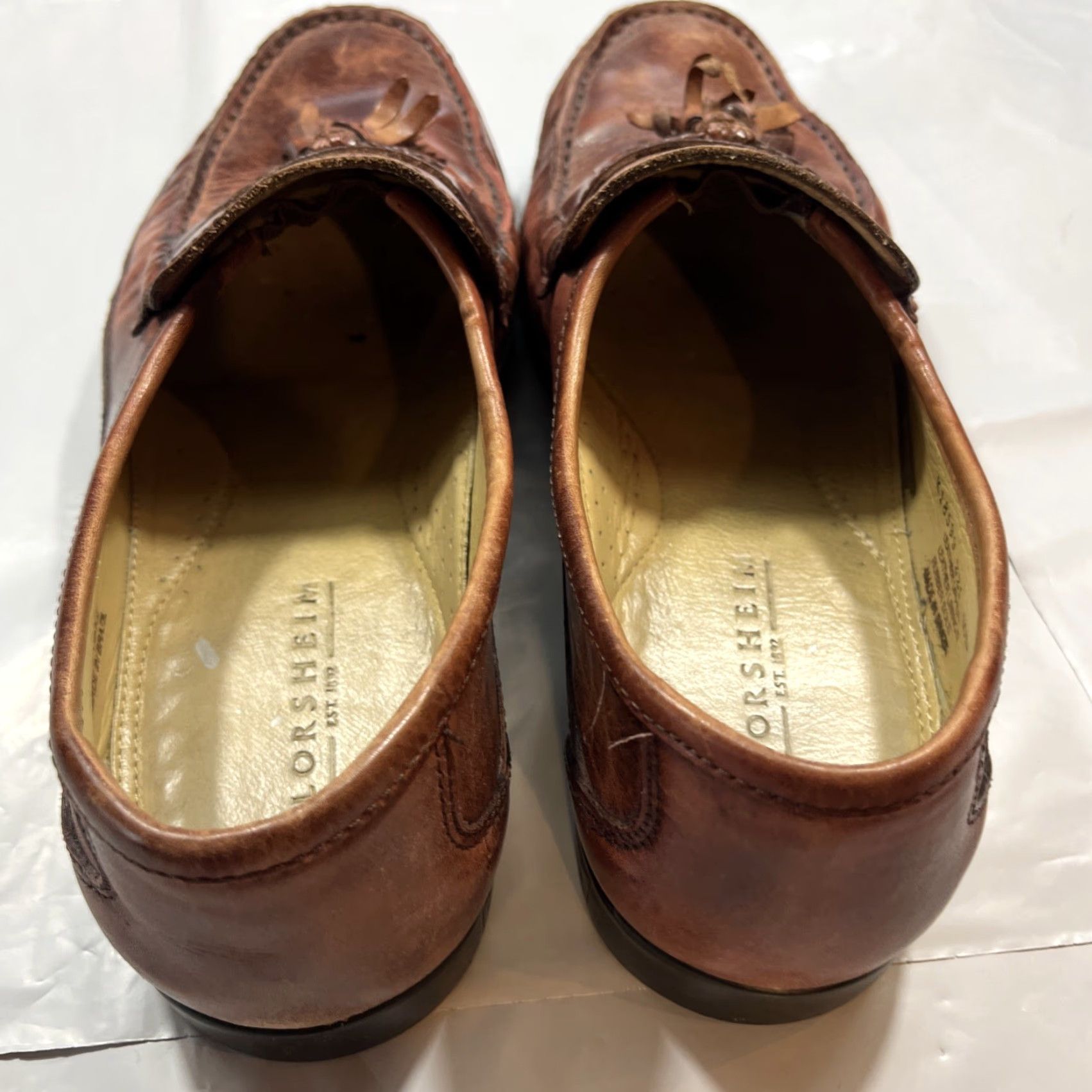 Florsheim VINTAGE Florsheim Barletta Tassel Loafers Men’s 10D Leather Kiltie Brazil Brown Leather Slip On Dress Size US 10 / EU 43 - 5 Thumbnail