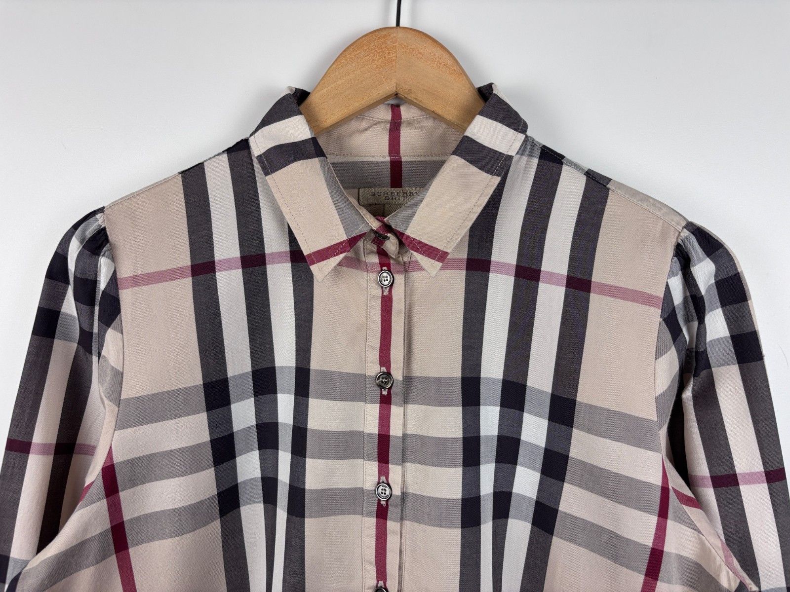 Burberry Womens Burberry Brit Nova Check Tunic Ombre Shirt Size L Size L / US 10 / IT 46 - 2 Thumbnail