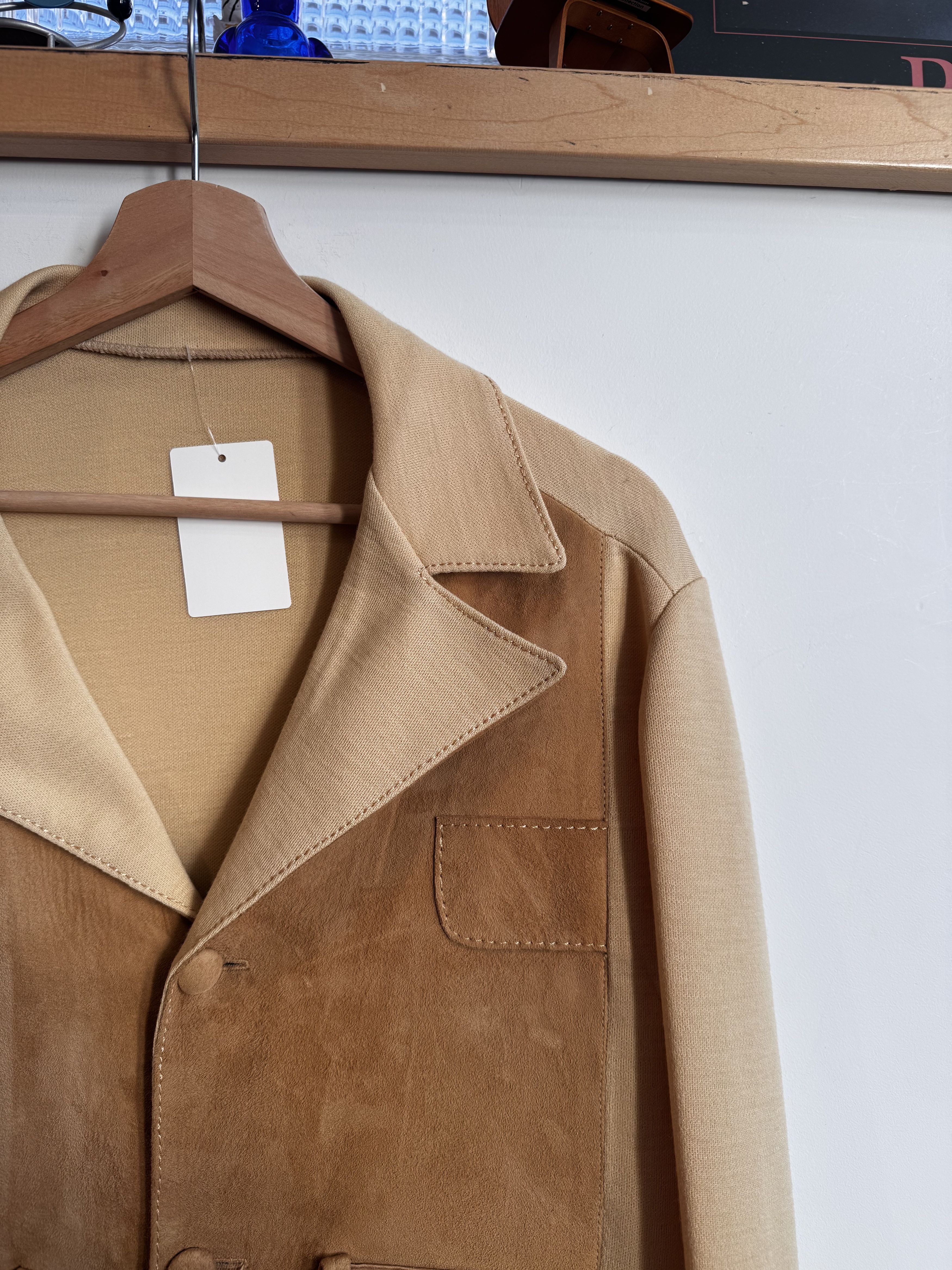 Vintage 60/70s Wool Leather Cardigan Size Fits womens M Size M / US 6-8 / IT 42-44 - 4 Thumbnail