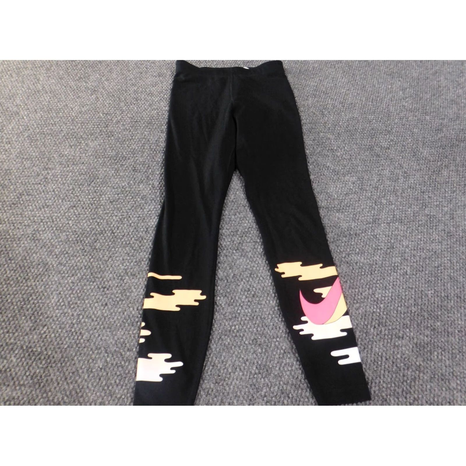 Nike Nike Leggings Women XS Black Logo Dri-Fit Stretch Running Compression Athletic Pants Size 40" / US 18 - 3 Thumbnail