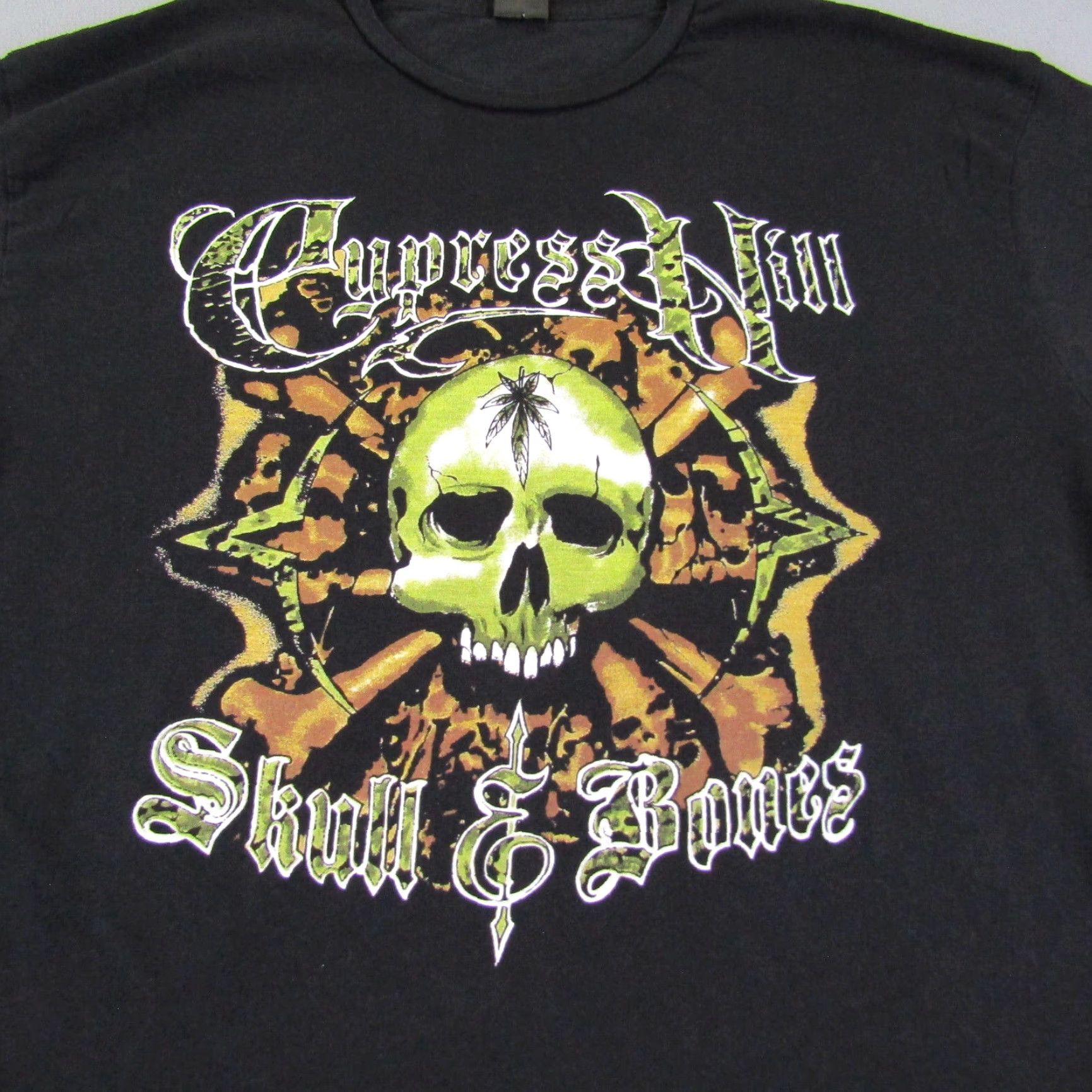 Bones VINTAGE Cypress Hill T-Shirt Mens Large Cotton Short Sleeve Crew Neck Black Hip Hop Skull Music 90s Mens Size US L / EU 52-54 / 3 - 2 Thumbnail