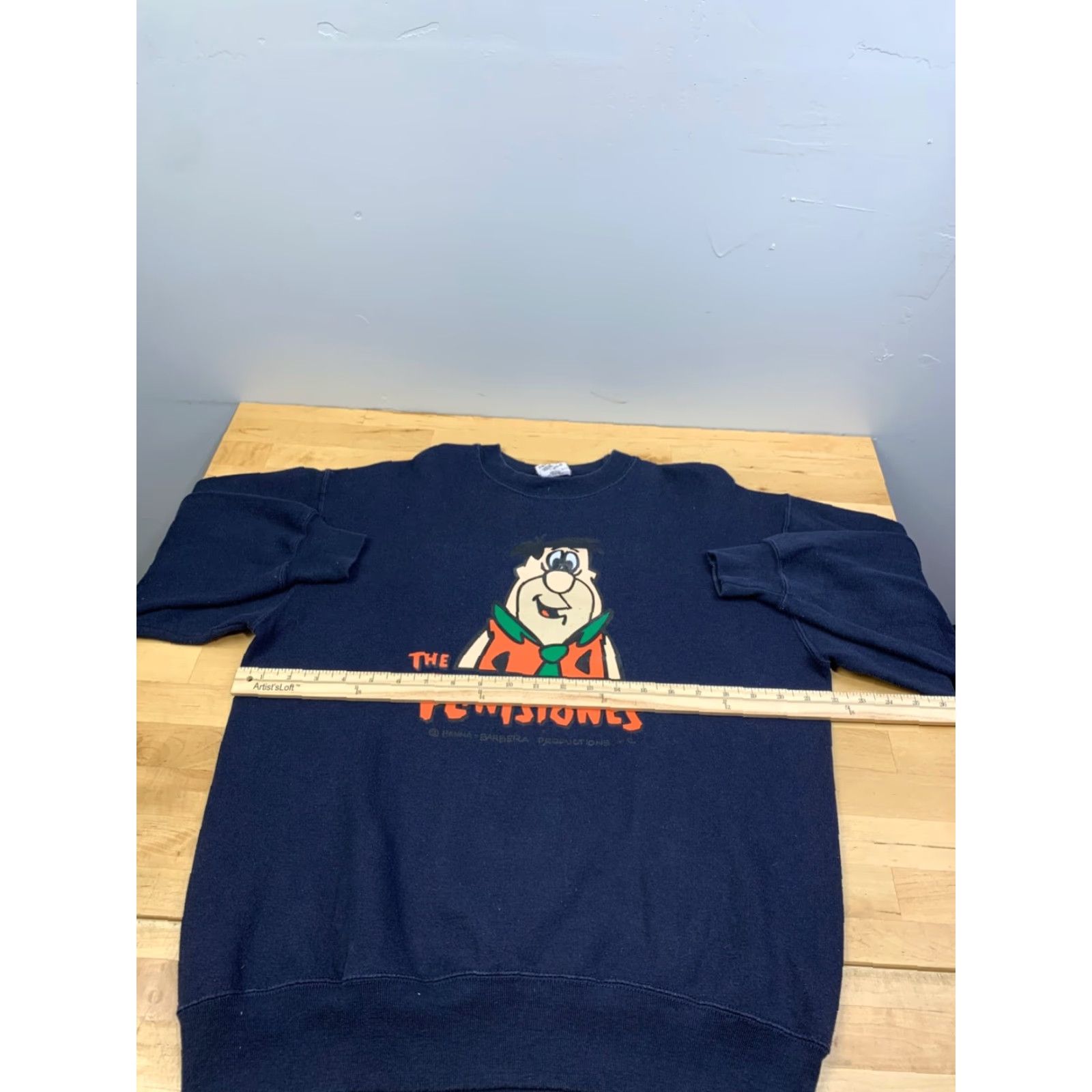 FRED VINTAGE Jones Sweatshirt Mens M Blue Pullover Crew Neck 90s Cartoon Graphic Print Cotton United States 12364 Size US M / EU 48-50 / 2 - 5 Thumbnail
