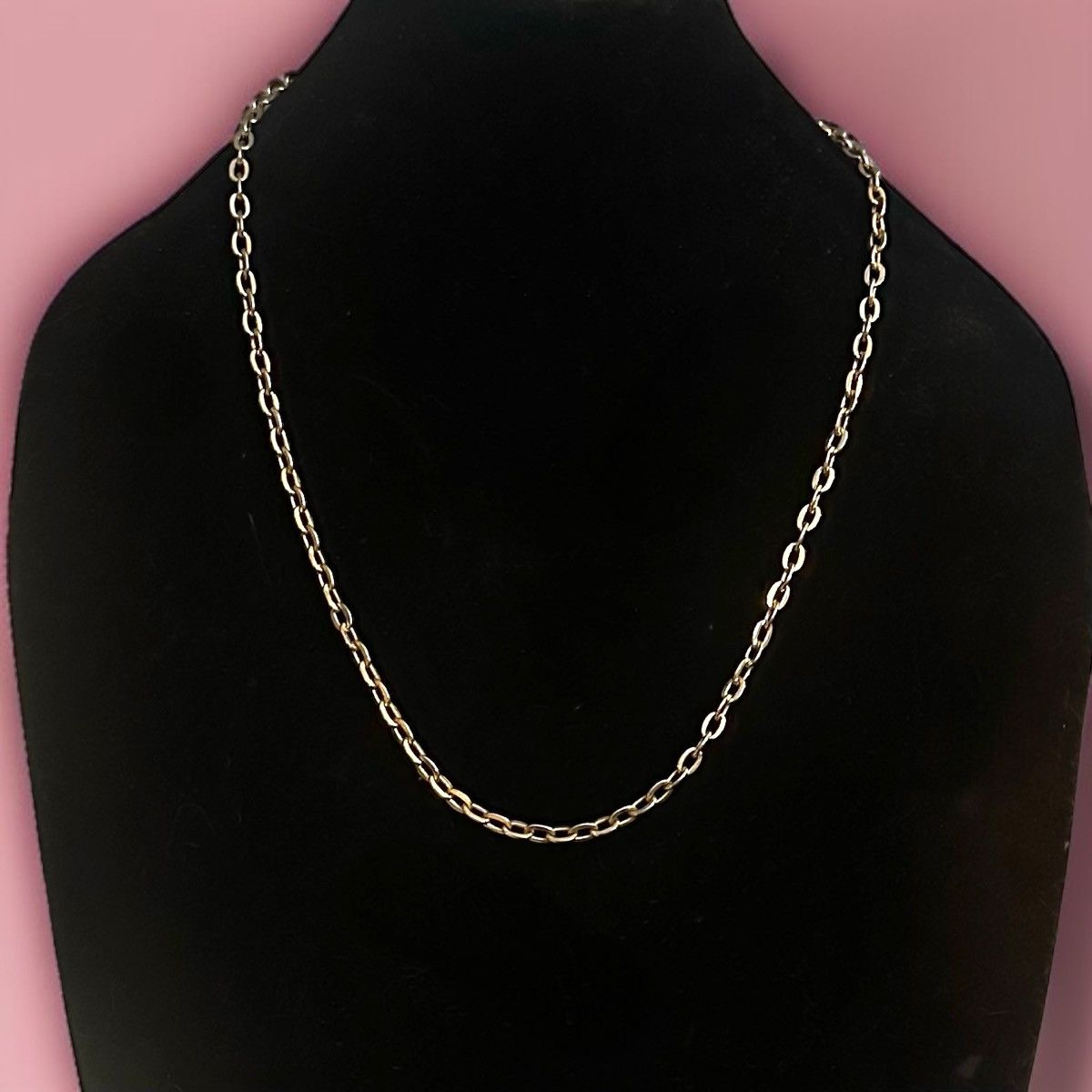 Vintage Vintage gold tone flat cable link chain necklace Size ONE SIZE - 1 Thumbnail