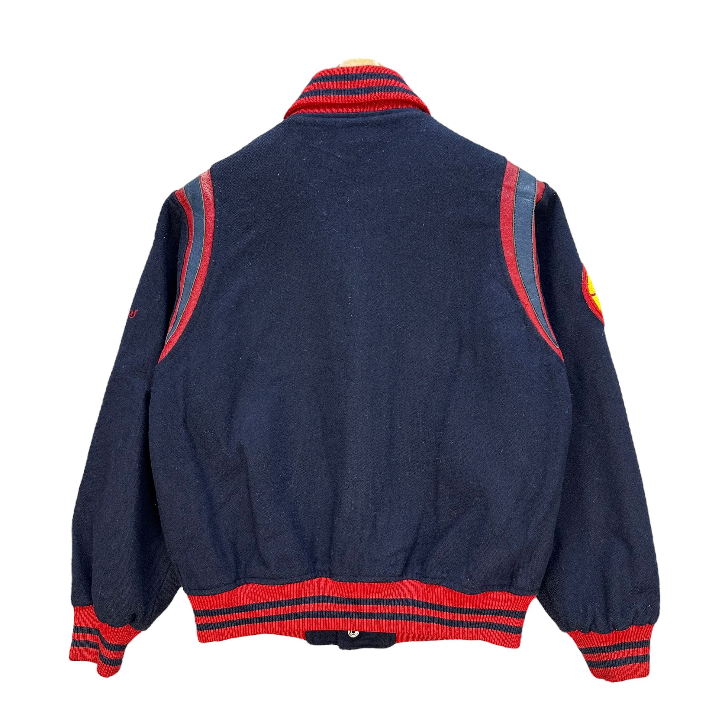 Japanese Brand Village Stone Basket Ball Logo Varsity Jacket #A31-0704 Size US M / EU 48-50 / 2 - 15 Thumbnail