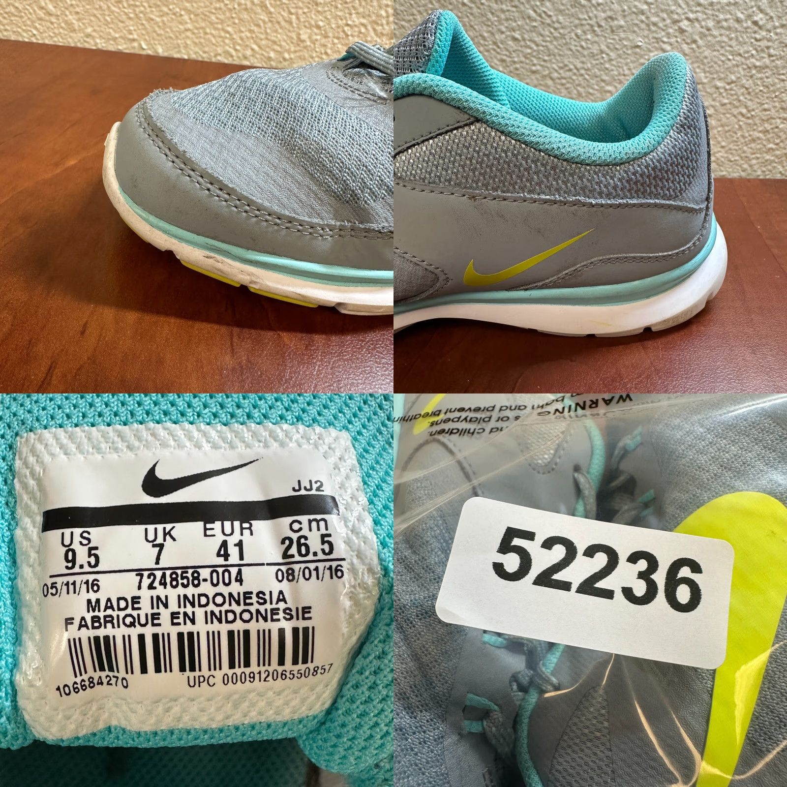 Nike Nike Flex TR5 Shoes Womens 9.5 Gray Blue Low Top Lace Sneaker 724858 004 Size M / US 6-8 / IT 42-44 - 10 Thumbnail