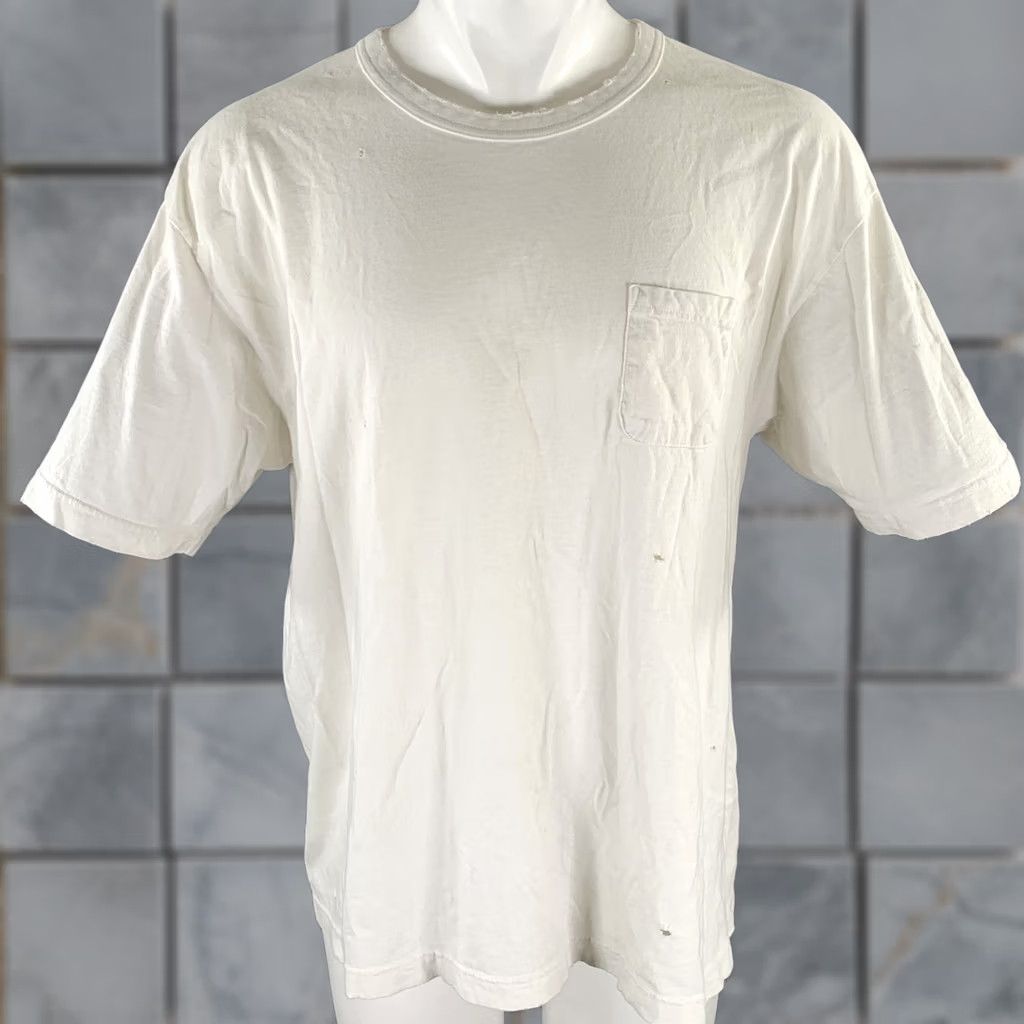 Visvim VISVIM Distressed Cotton Crew-Neck T-shirt White Size L Size US L / EU 52-54 / 3 - 1 Thumbnail