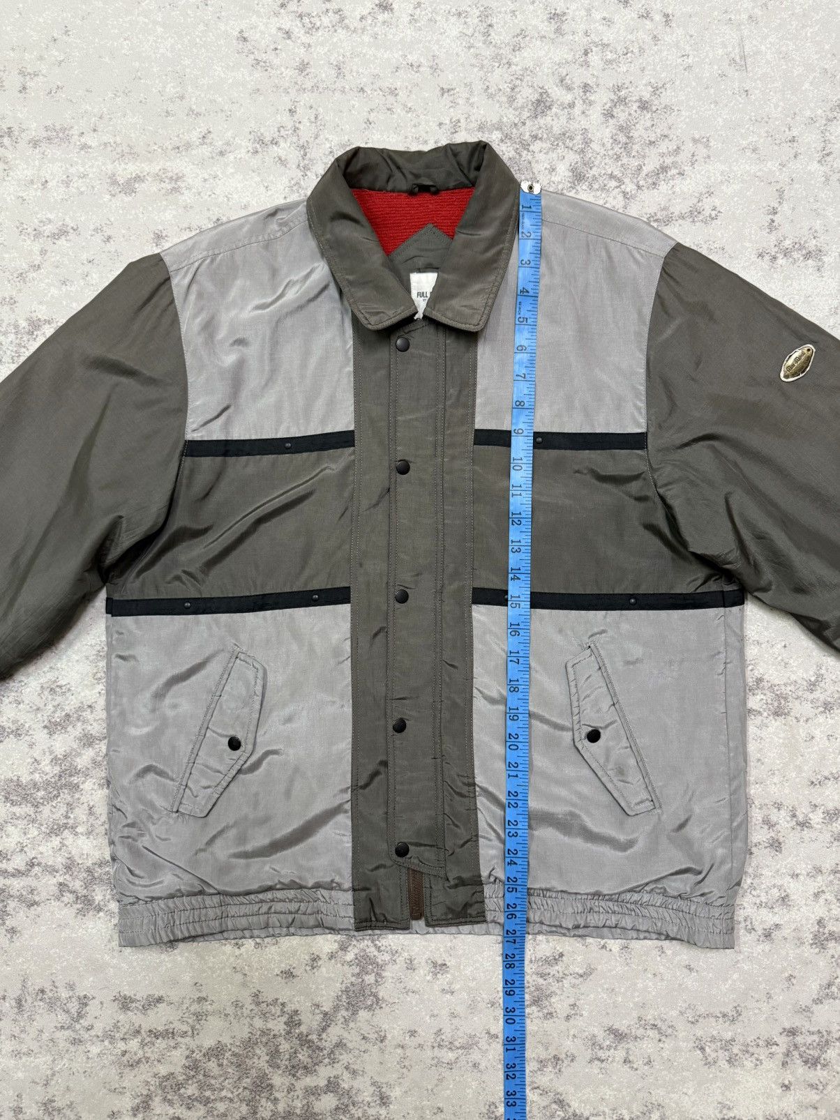 Full Count & Co. Full count by Mar-Medi grey and silver paneled nylon jacket Size US M / EU 48-50 / 2 - 18 Thumbnail