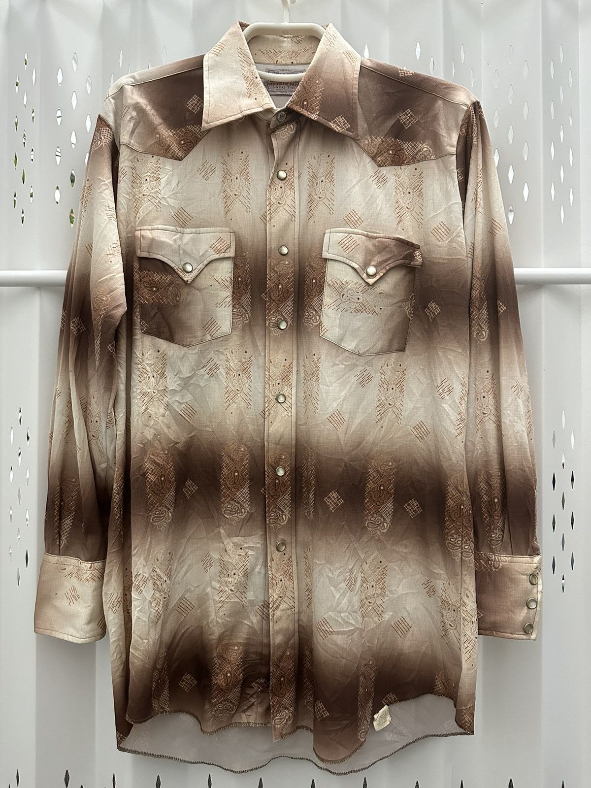 Vintage H BAR C Ranchwear Paisley Pearl Snap Western Shirt Size US L / EU 52-54 / 3 - 1 Thumbnail