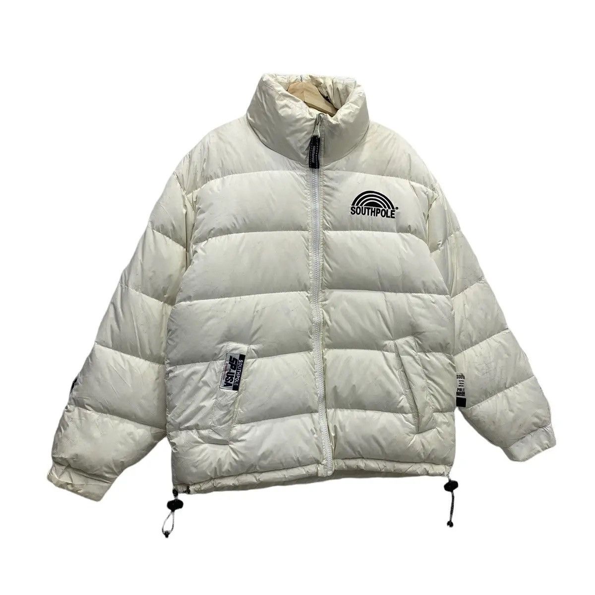 JNCO 🔥SOUTHPOLE PUFFER GOOSE DOWN REVERSIBLE BOMBER JACKET Size US L / EU 52-54 / 3 - 7 Thumbnail