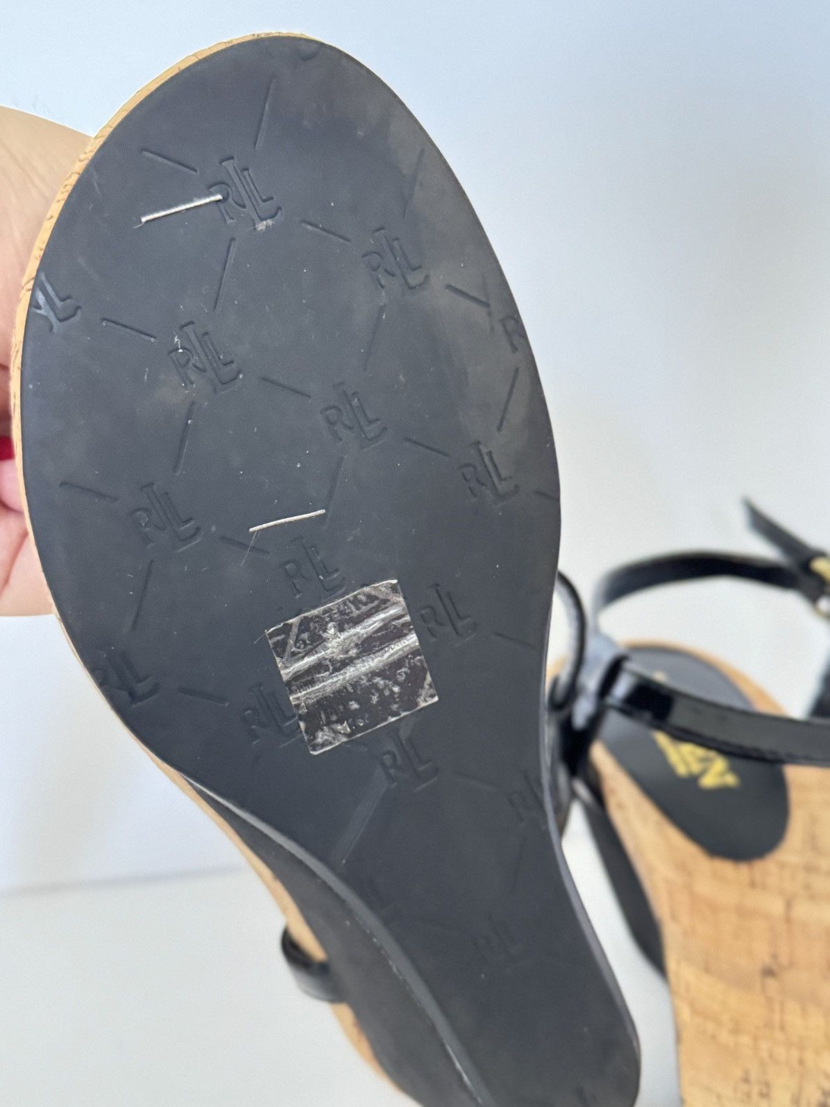 Lauren Ralph Lauren Lauren Ralph Lauren black patent cork wedge sandals Size US 6 / IT 36 - 12 Thumbnail