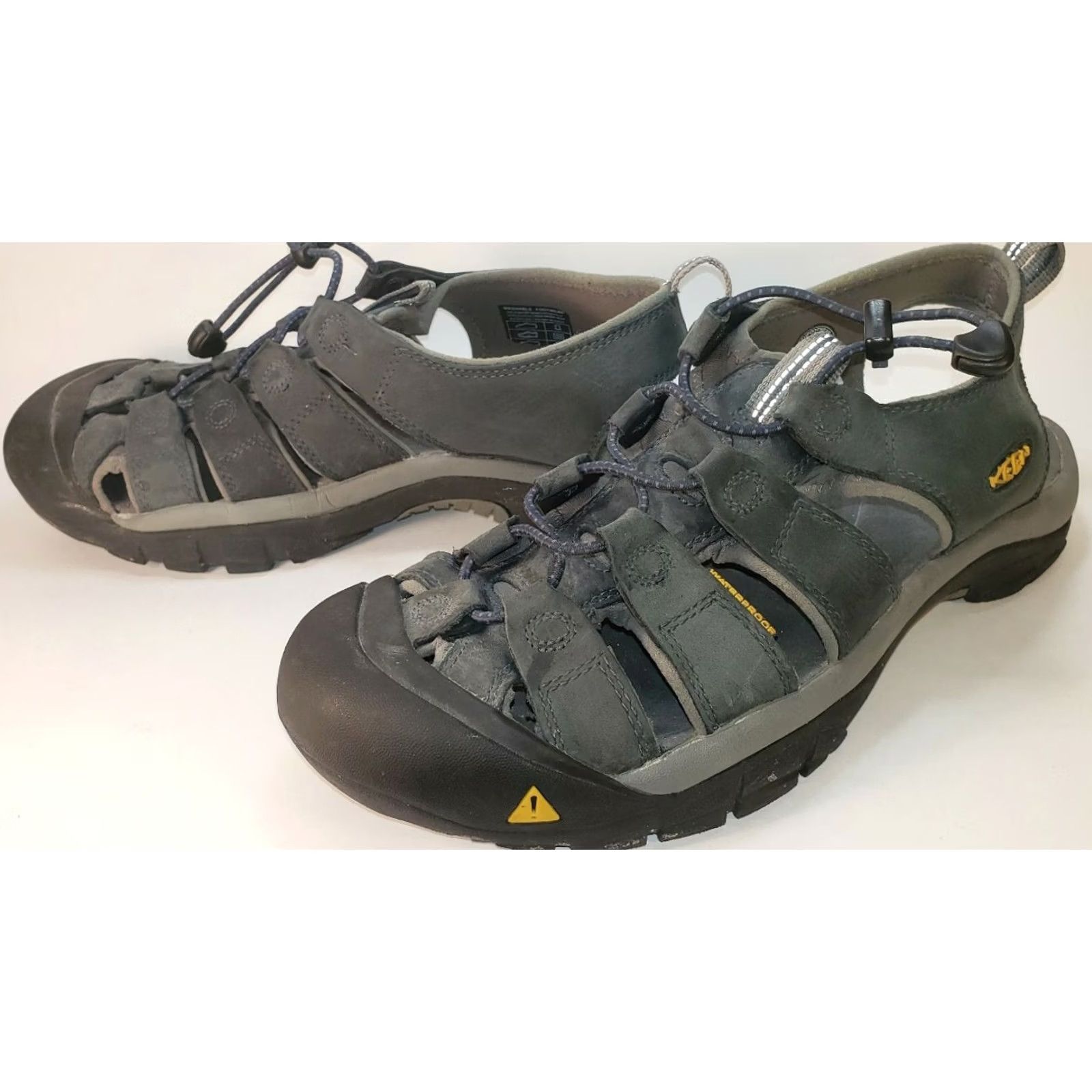 KEEN KEEN Newport Leather Sandal Mens 11.5M 45EU Dark Gray/Blue Waterproof Sport Sandals Size ONE SIZE - 2 Thumbnail