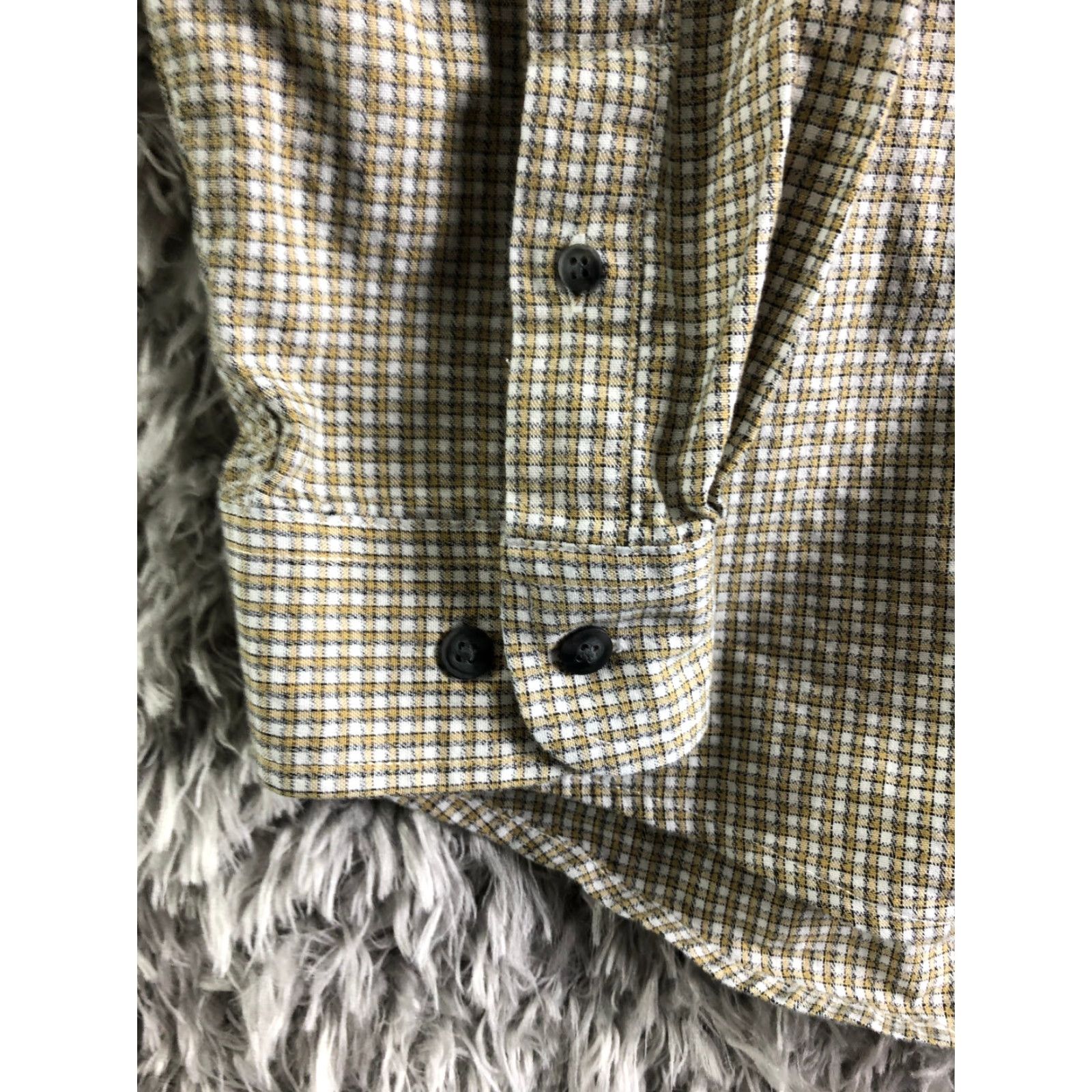 Dockers DOCKERS Mens XL Beige Plaid Long Sleeve Button Down Collar Shirt Size US XL / EU 56 / 4 - 2 Thumbnail