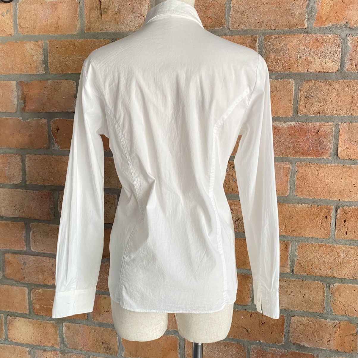 Japanese Brand MEZZO PIANO White Shirt with Heart Pocket Size L / US 10 / IT 46 - 4 Thumbnail