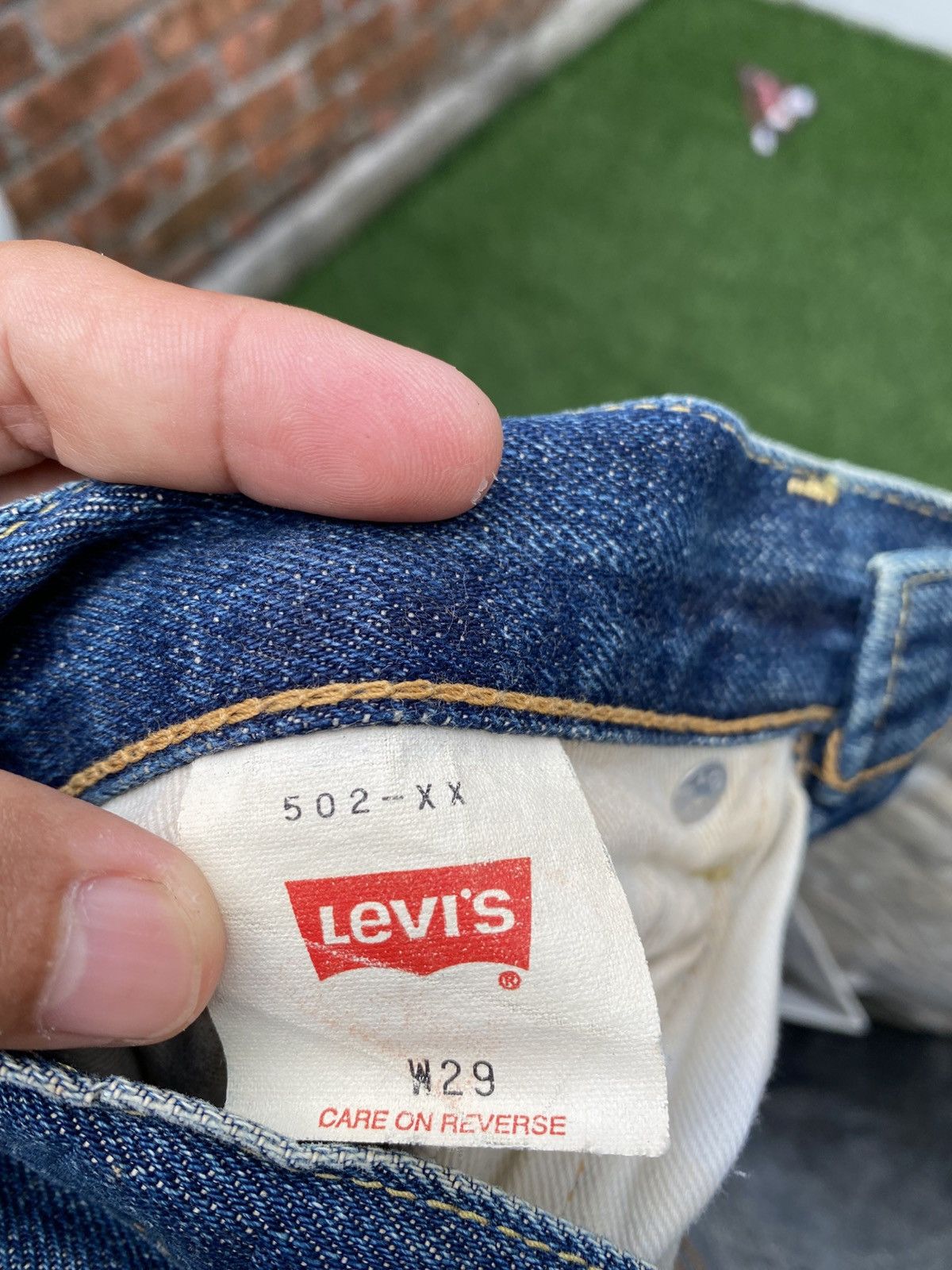 Levi's Vintage Clothing W30x29 Vintage levi's 502 Redline big E made in JAPAN Size US 30 / EU 46 - 9 Thumbnail