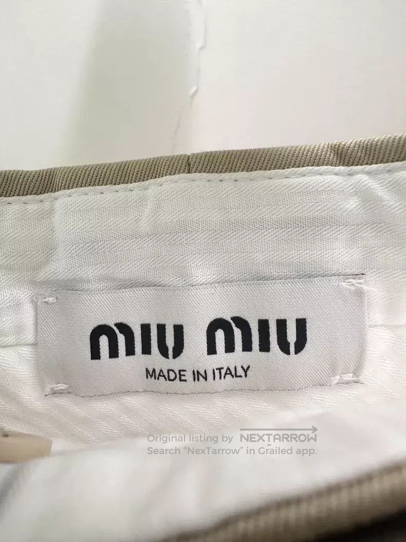 Miu Miu Miu Miu 36 Khaki cropped shorts Size 22" - 3 Thumbnail