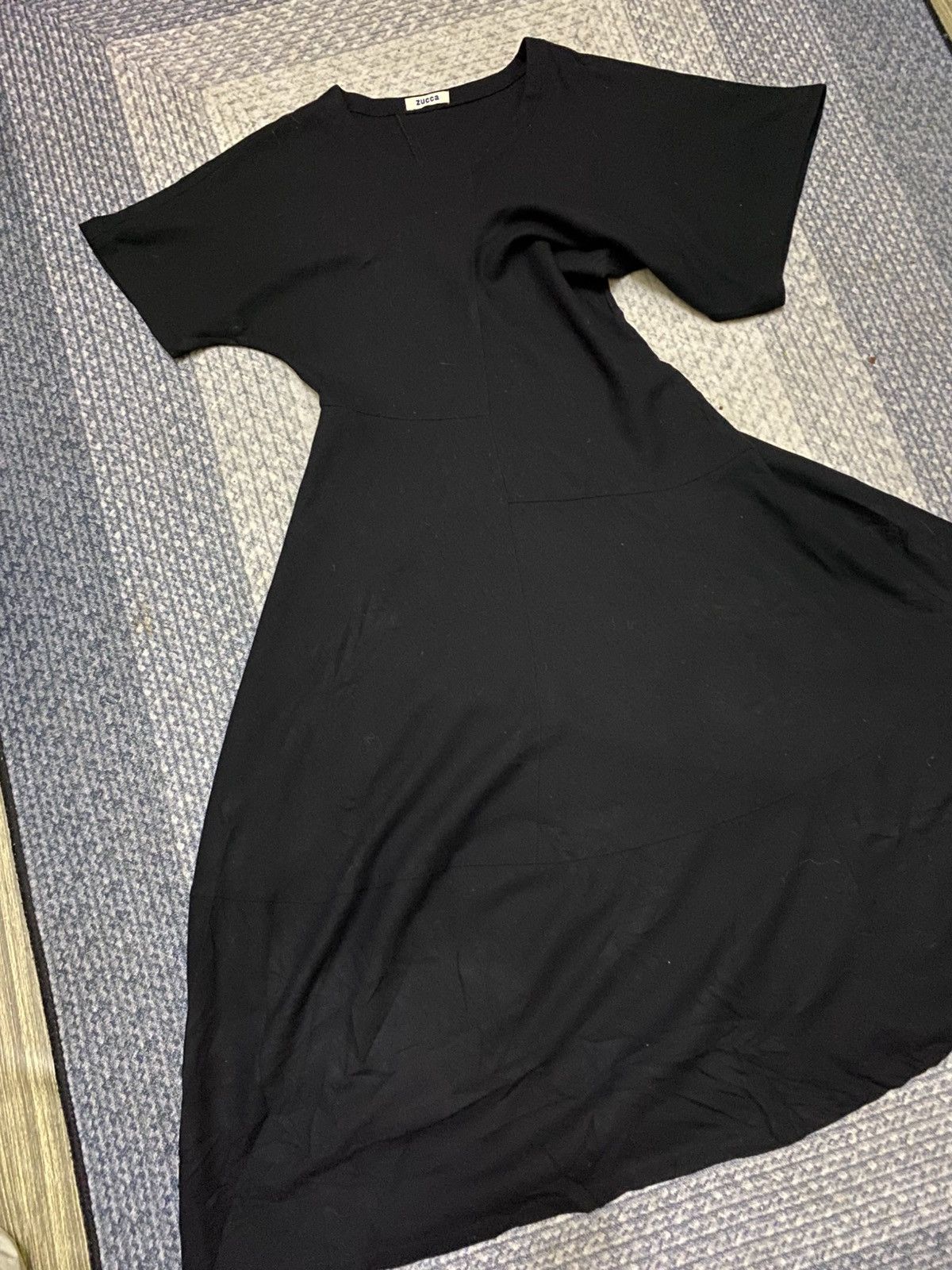 Zucca ZUCCA MINIMALISM ASYMETRICAL DESIGN BLACK WOOL DRESS Size M / US 6-8 / IT 42-44 - 2 Thumbnail