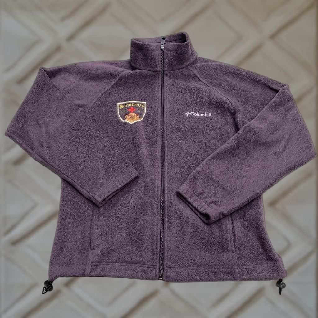 Vintage Columbia Jacket Womens Small Purple Benton Springs Fleece Zip Pockets Logo Mid-Length Regular Fit Outdoor Outdoor Hiking Casual Travel Artillery Size S / US 4 / IT 40 - 1 Thumbnail