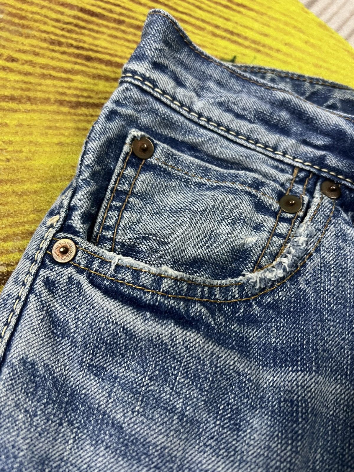Japanese Brand 💥Vintage Johnbull Selvedge Faded Jean Size US 29 - 11 Thumbnail