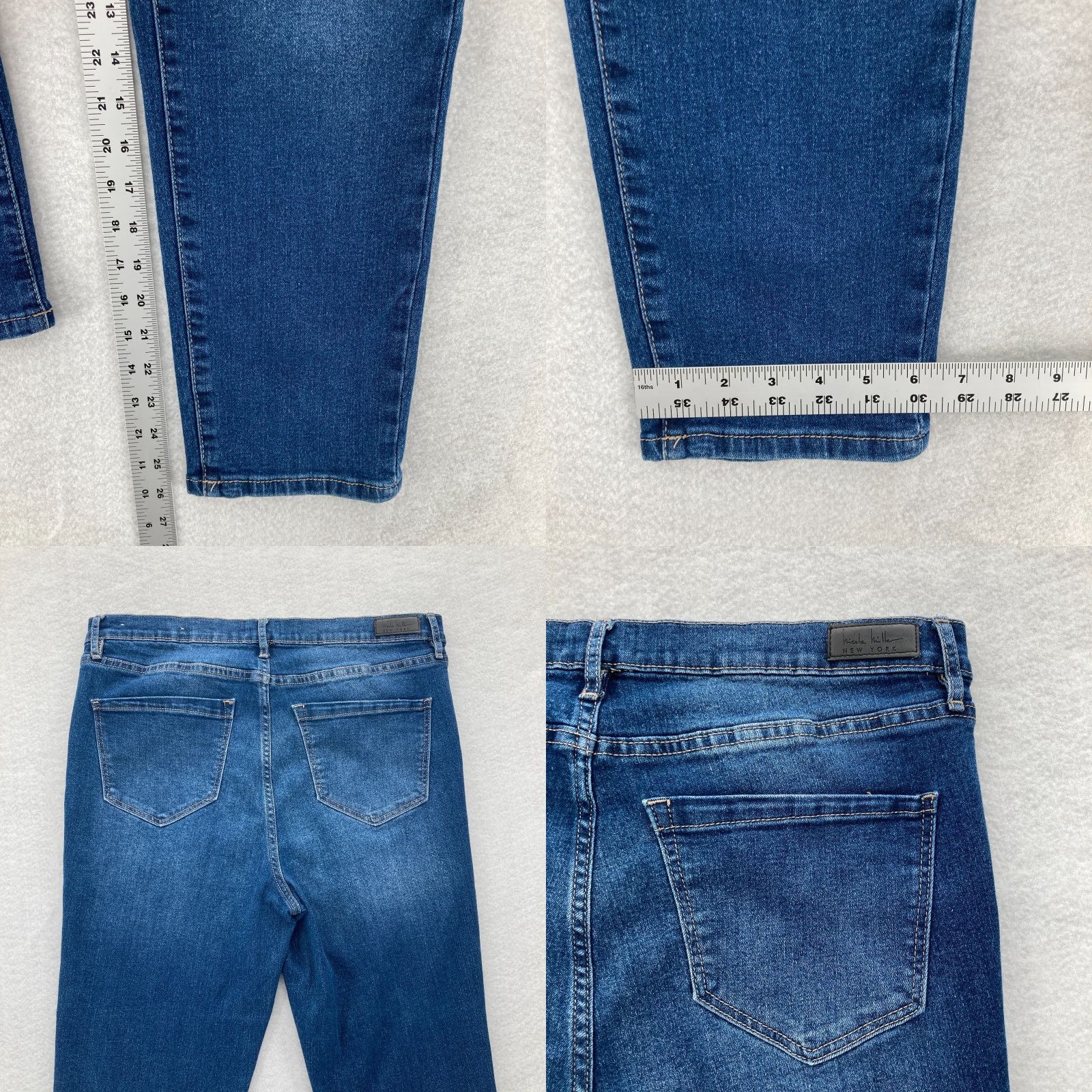 Nicole Miller Nicole Miller Soho Skinny Crop Jeans Womens 8 Blue Stretch Denim Distressed City Size 30" / US 8 / IT 44 - 8 Thumbnail