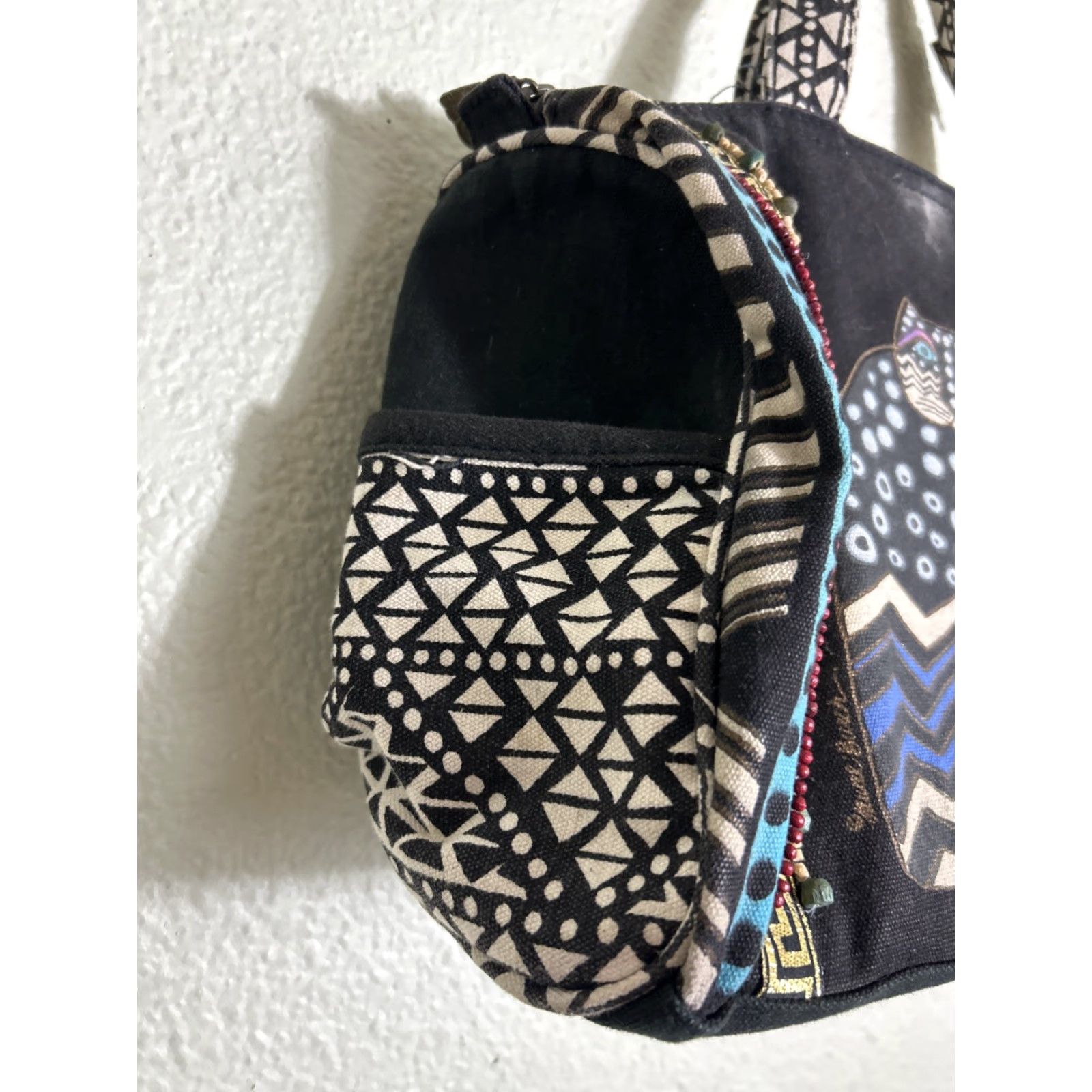 Doublet Laurel Burch Double Handle Top Zip Small Duffle Bag Cats Black 14.5x5.5x8.5 Size S / US 4 / IT 40 - 3 Thumbnail
