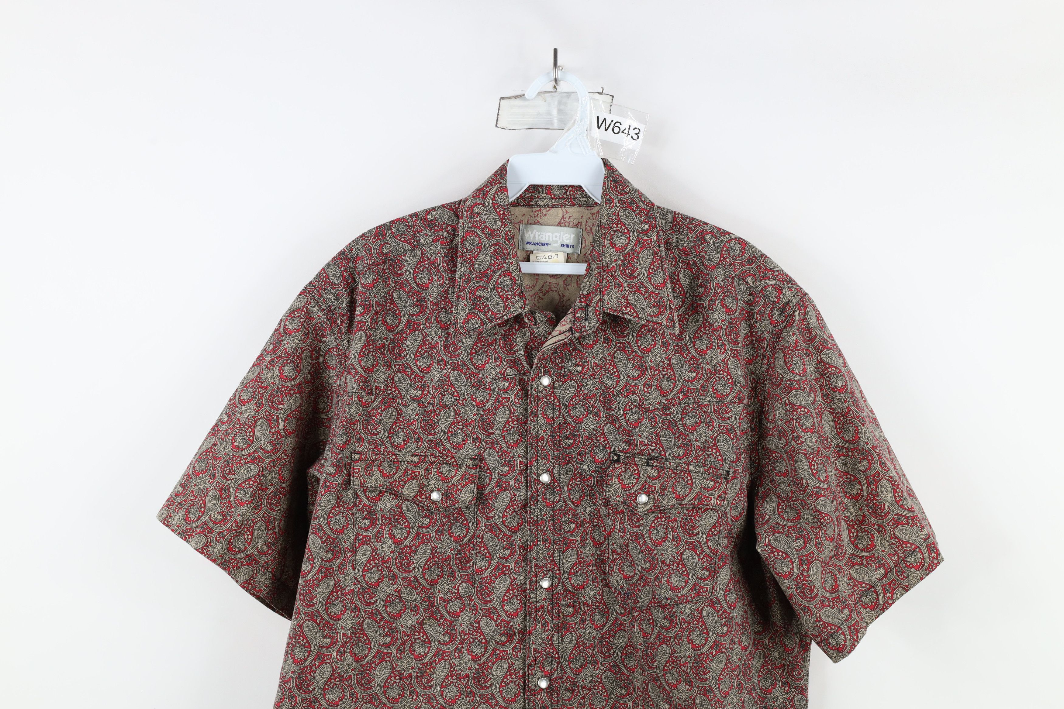 Vintage × Wrangler Vintage 90s Wrangler Western Cowboy Snap Button Shirt Size US L / EU 52-54 / 3 - 2 Thumbnail