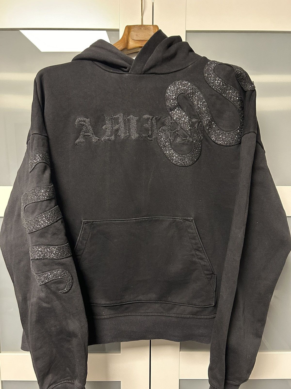 Amiri Amiri snake hoodie black | Grailed