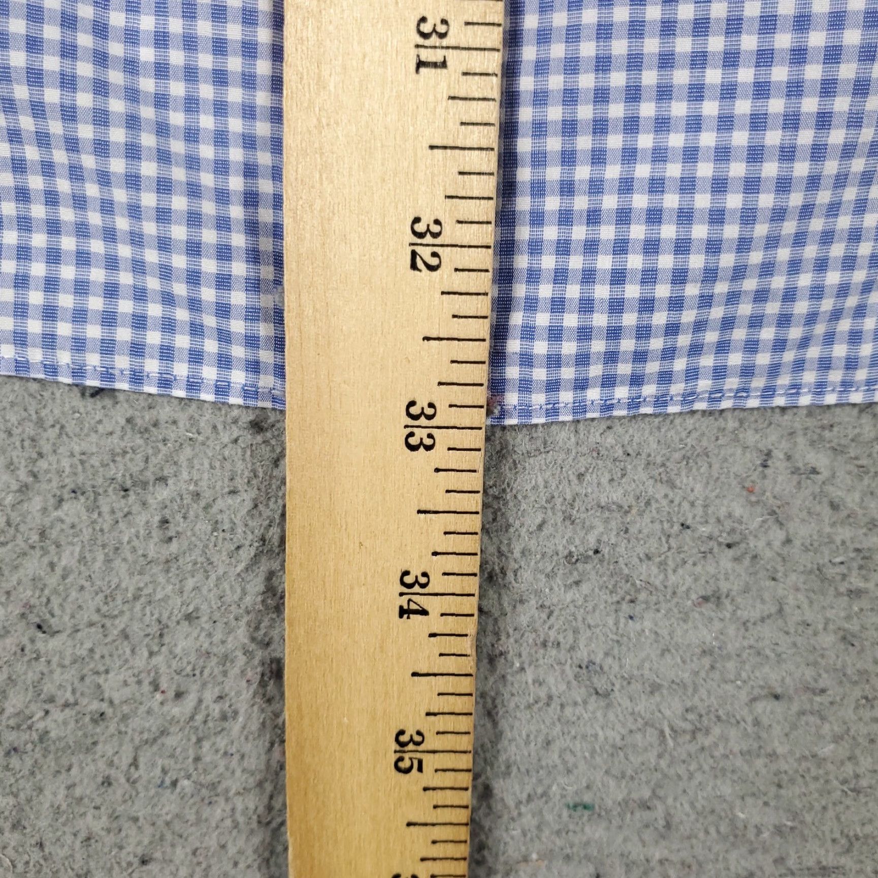 David Donahue David Donahue Dress Shirt Mens Size 17 Blue Check Long Sleeve Button Up Regular Fit Size 46R - 5 Thumbnail
