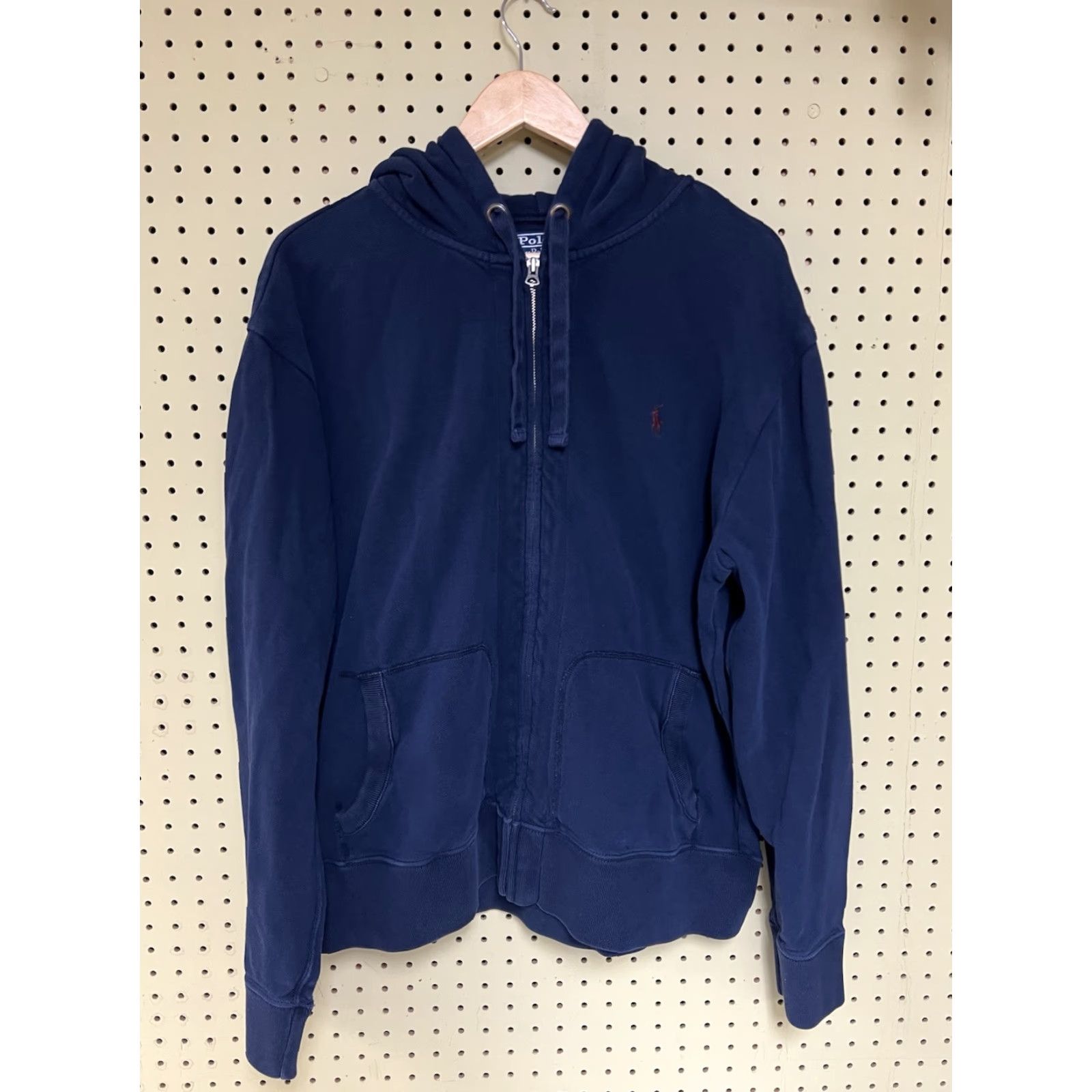 Ralph Lauren VINTAGE Ralph Lauren Polo Navy Full Zip Large Hoodie Shirt Men XL Navy Embroidered 90s Y2K Casual All Seasons Size US XL / EU 56 / 4 - 2 Thumbnail