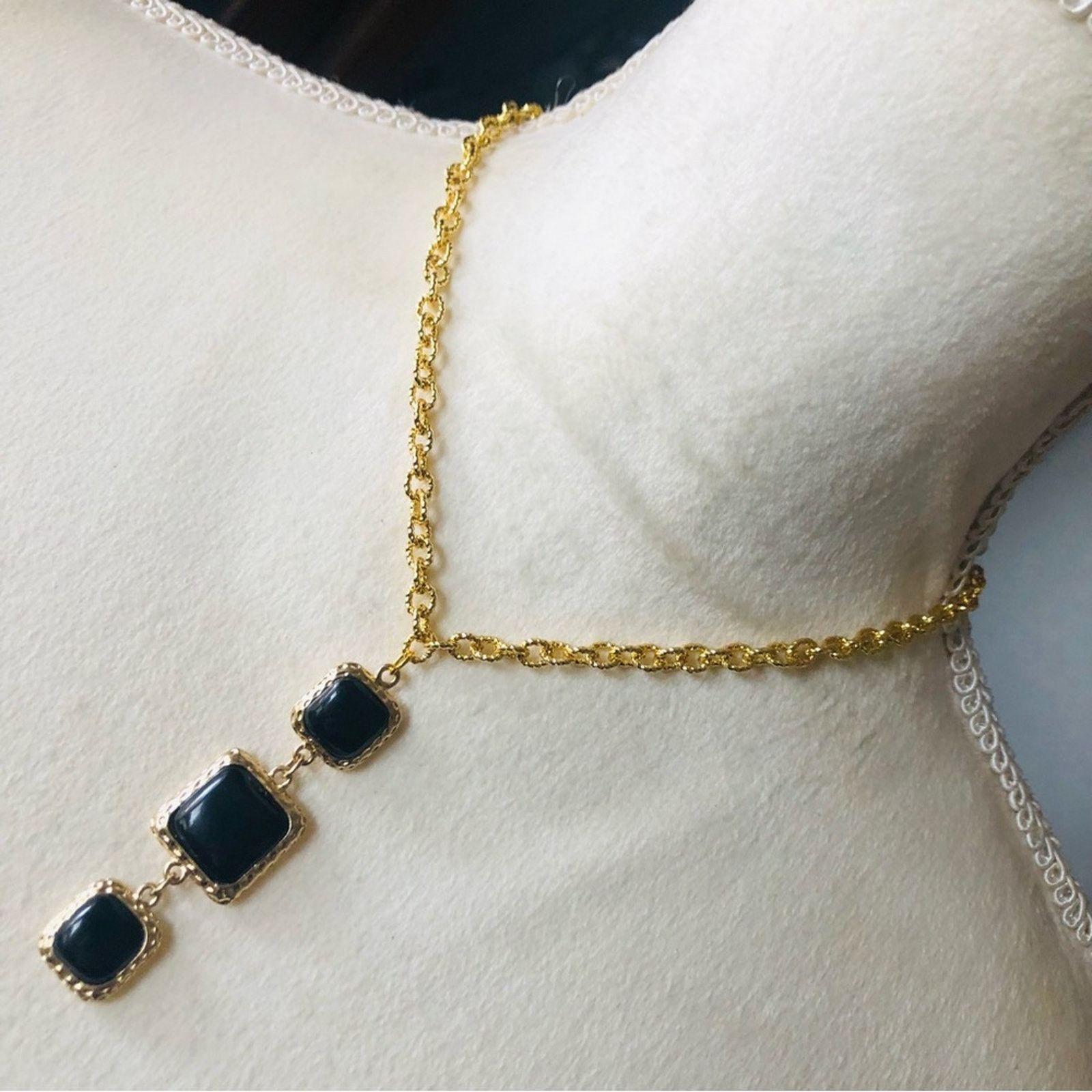 Handmade Hand crafted black chandelier pendant necklace Size ONE SIZE - 1 Thumbnail