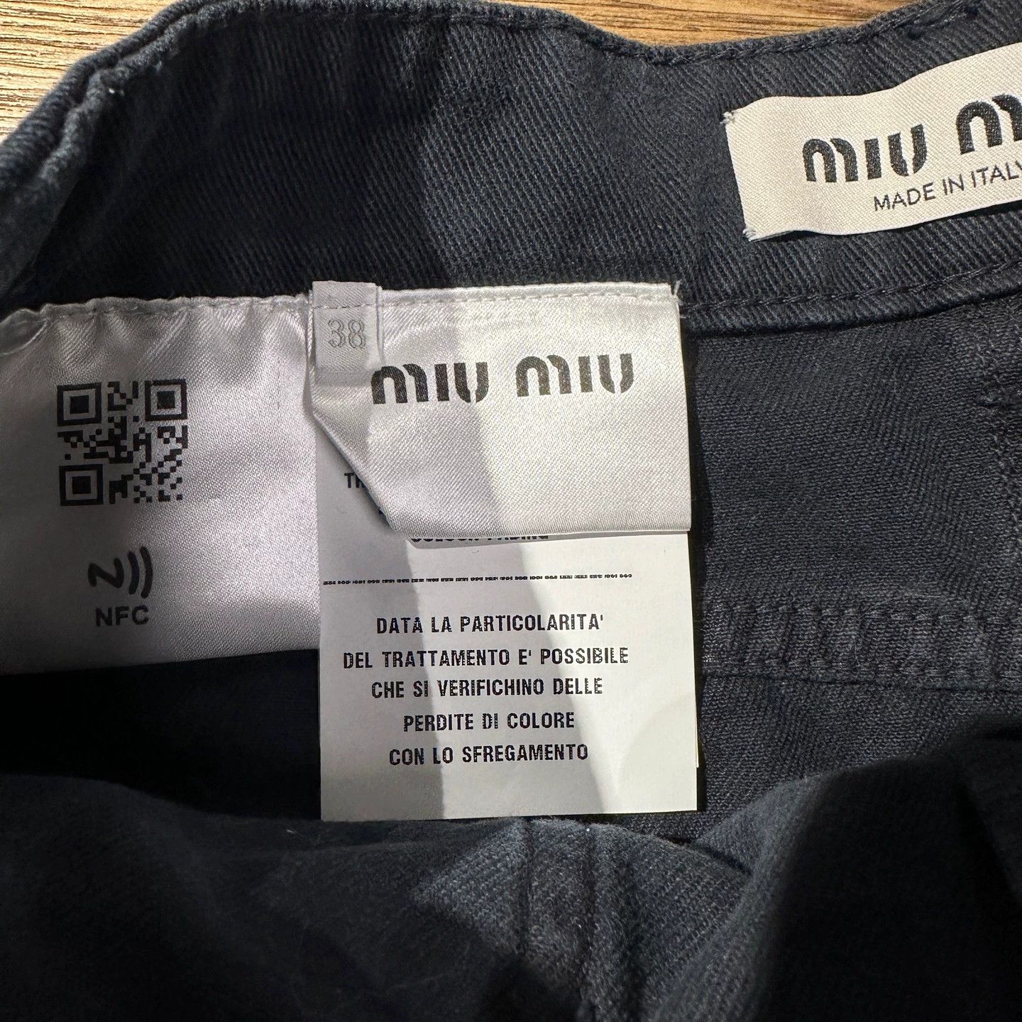 Miu Miu MIU MIU may712 logo denim shorts 38 Size 26" / US 2 / IT 38 - 4 Thumbnail
