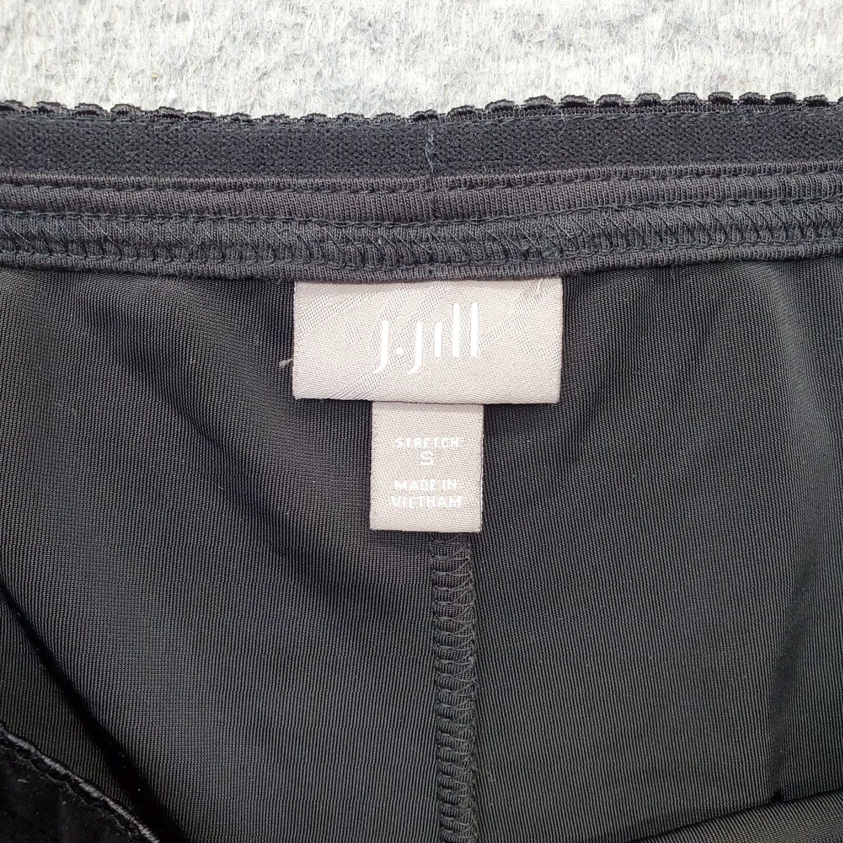 J. Jill J. Jill Velvet Pants Womens S Black Stretch Elastic Waistband Pull On Wide-Leg Pants Size 28" / US 6 / IT 42 - 7 Thumbnail