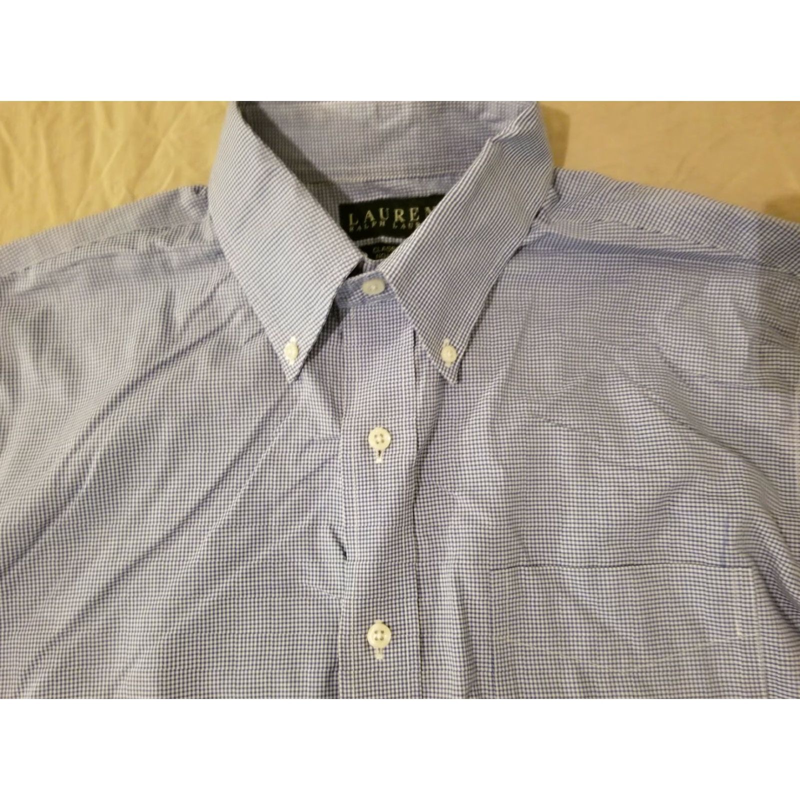 Polo Ralph Lauren Polo Ralph Lauren Dress Shirt Mens 16 32/33 Cotton Blue Shirt Size 42R - 3 Thumbnail