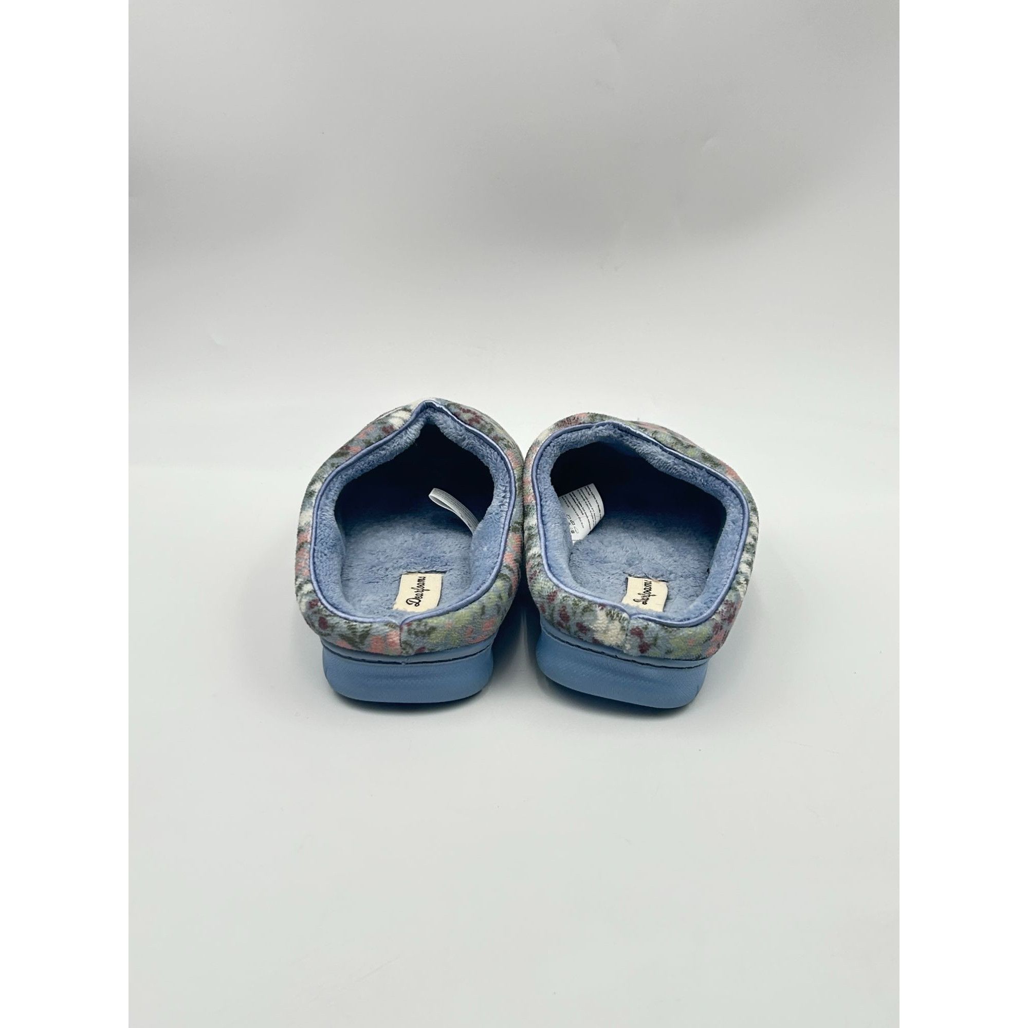 Other Dearfoams Womens Slippers Floral Memory Foam House Shoes Blu Size US 9 / IT 39 - 4 Thumbnail