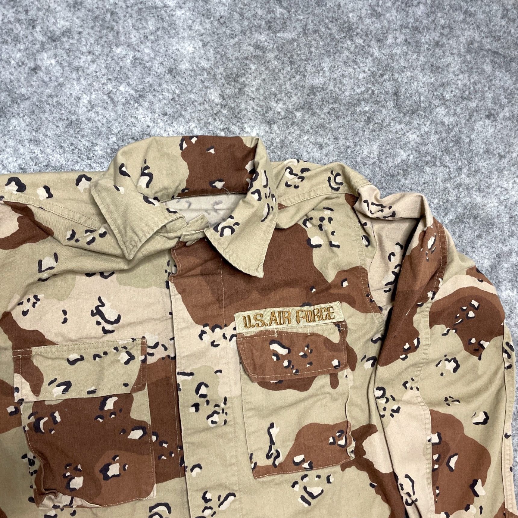 Vintage VINTAGE Army Coat Mens XS Camouflage Desert Brown Cotton Canvas 90s Military Jacket Size US XS / EU 42 / 0 - 6 Thumbnail