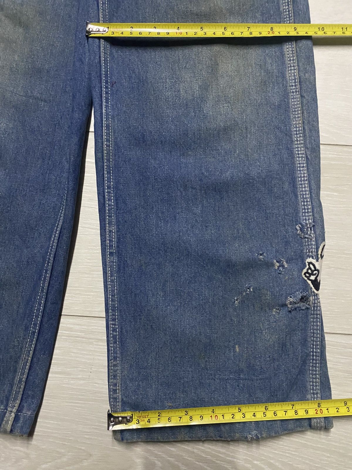 Japanese Brand Vintage Japanese Brand Grunge Patch Carpenter Loose Jeans Size US 27 - 16 Thumbnail